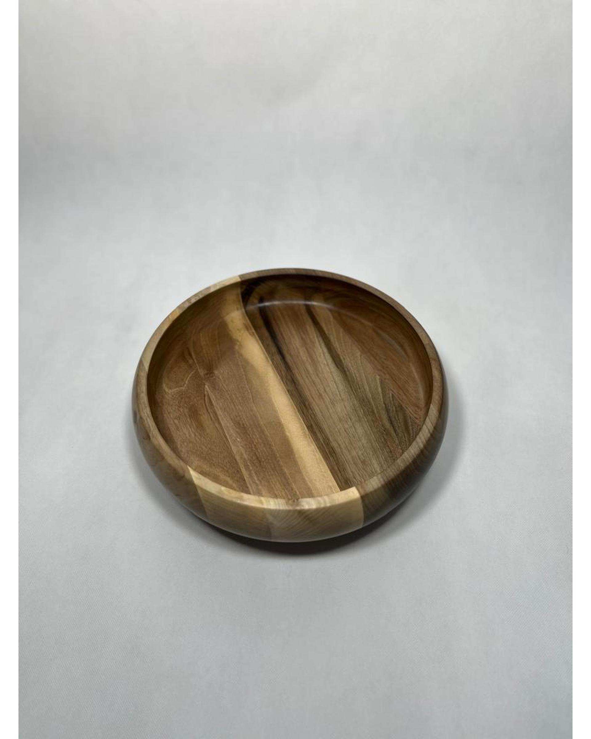 کاسه میوه خوری چوب گردو هانشوود Hanshwood طرح خمره ای قطر 35 سانتی متر