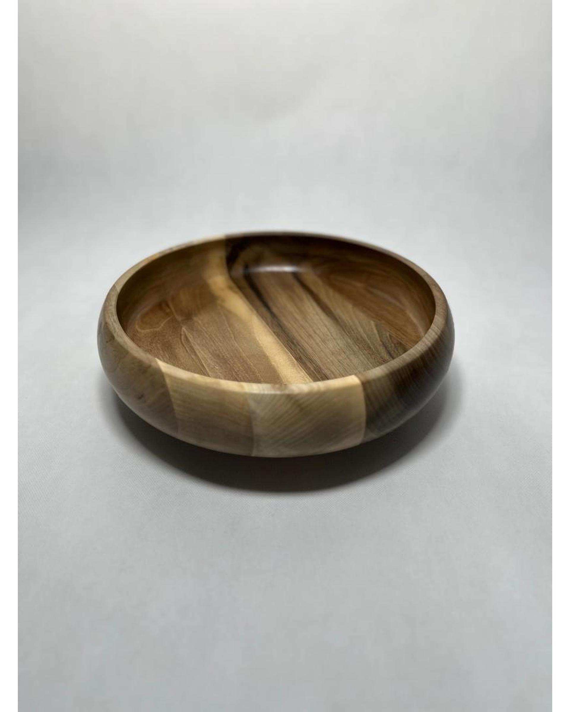 کاسه میوه خوری چوب گردو هانشوود Hanshwood طرح خمره ای قطر 30 سانتی متر