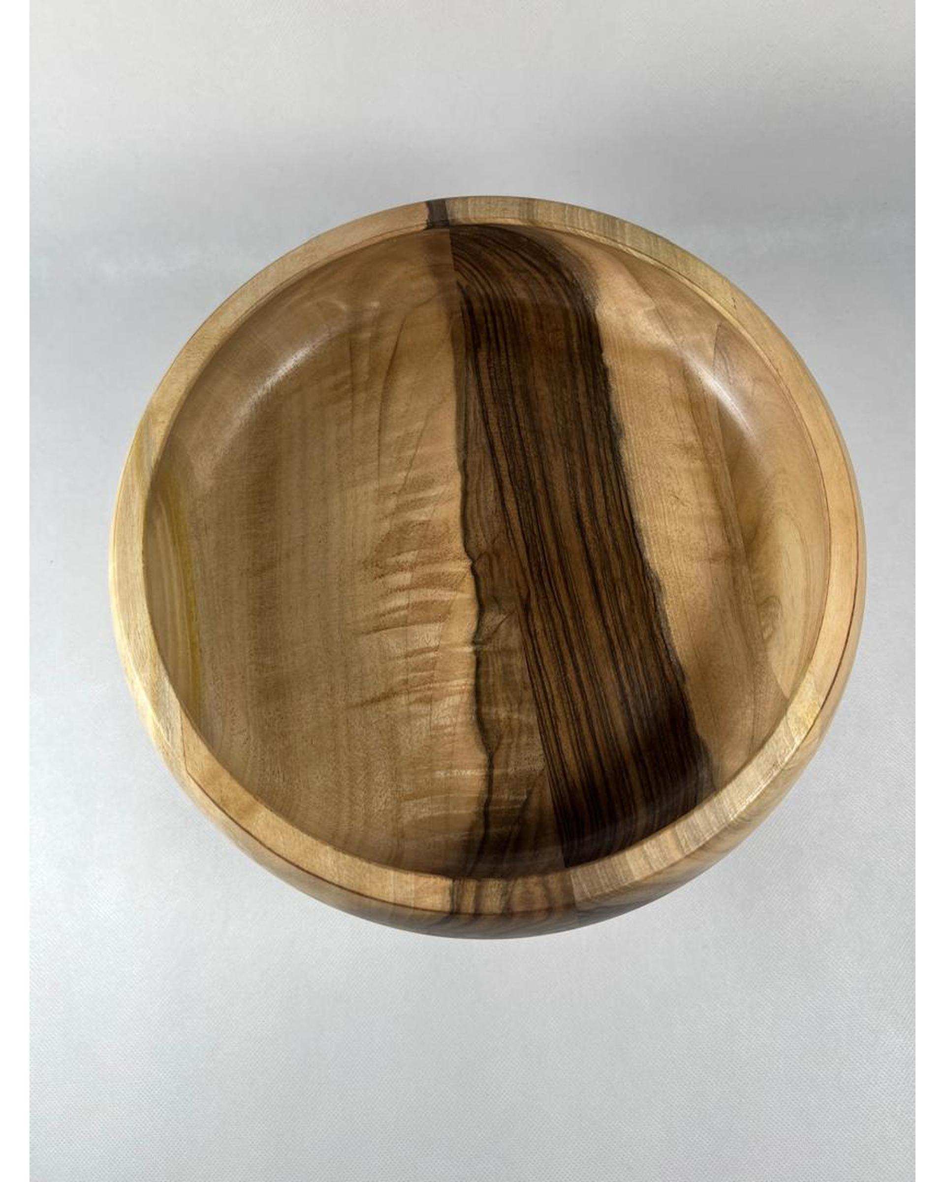 کاسه آجیل خوری پایه دار چوب گردو هانشوود Hanshwood طرح خمره ای قطر 20 سانتی متر