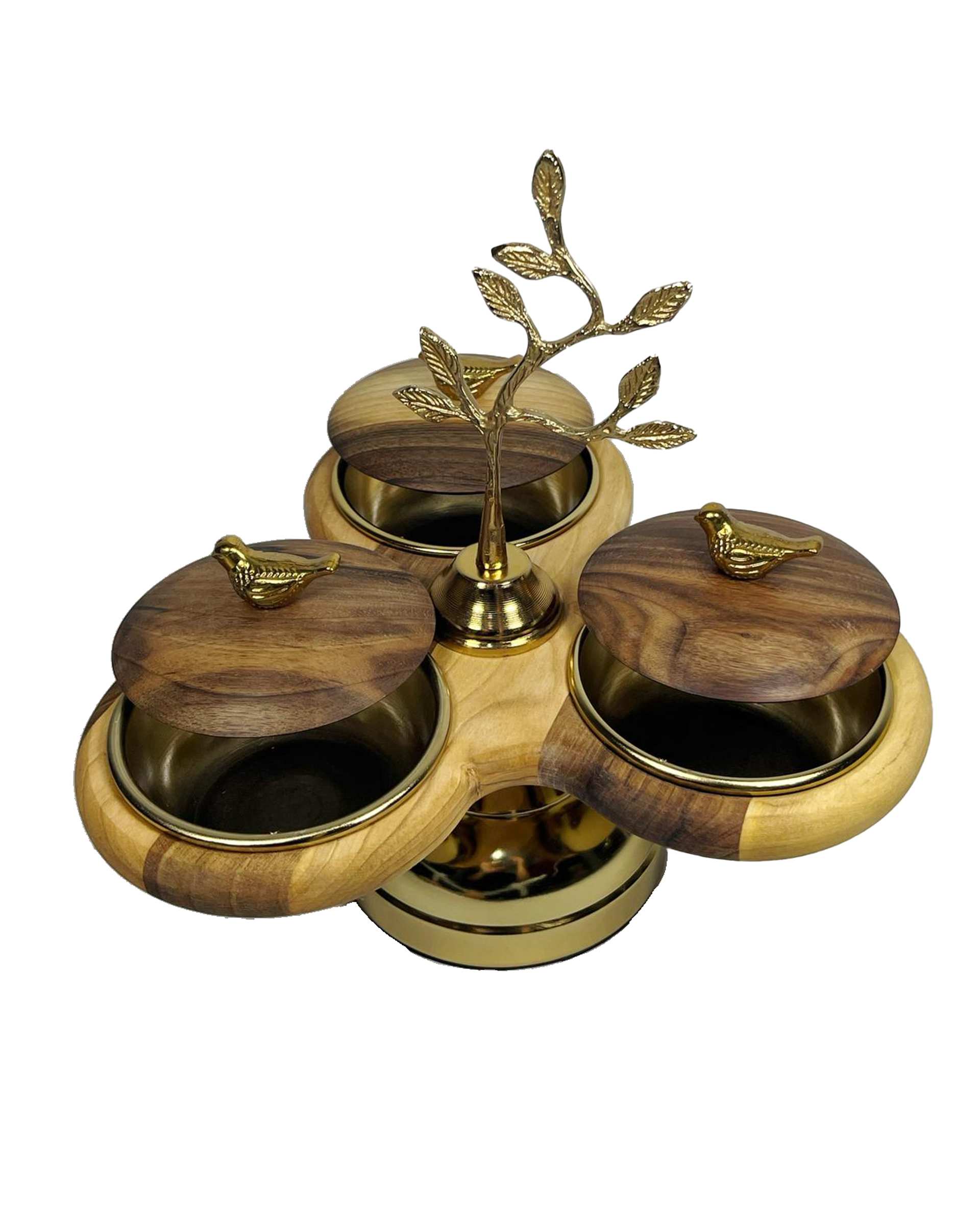 اردورخوری سه تکه پایدار ترکیب چوب گردو و فلز هانشوود Hanshwood