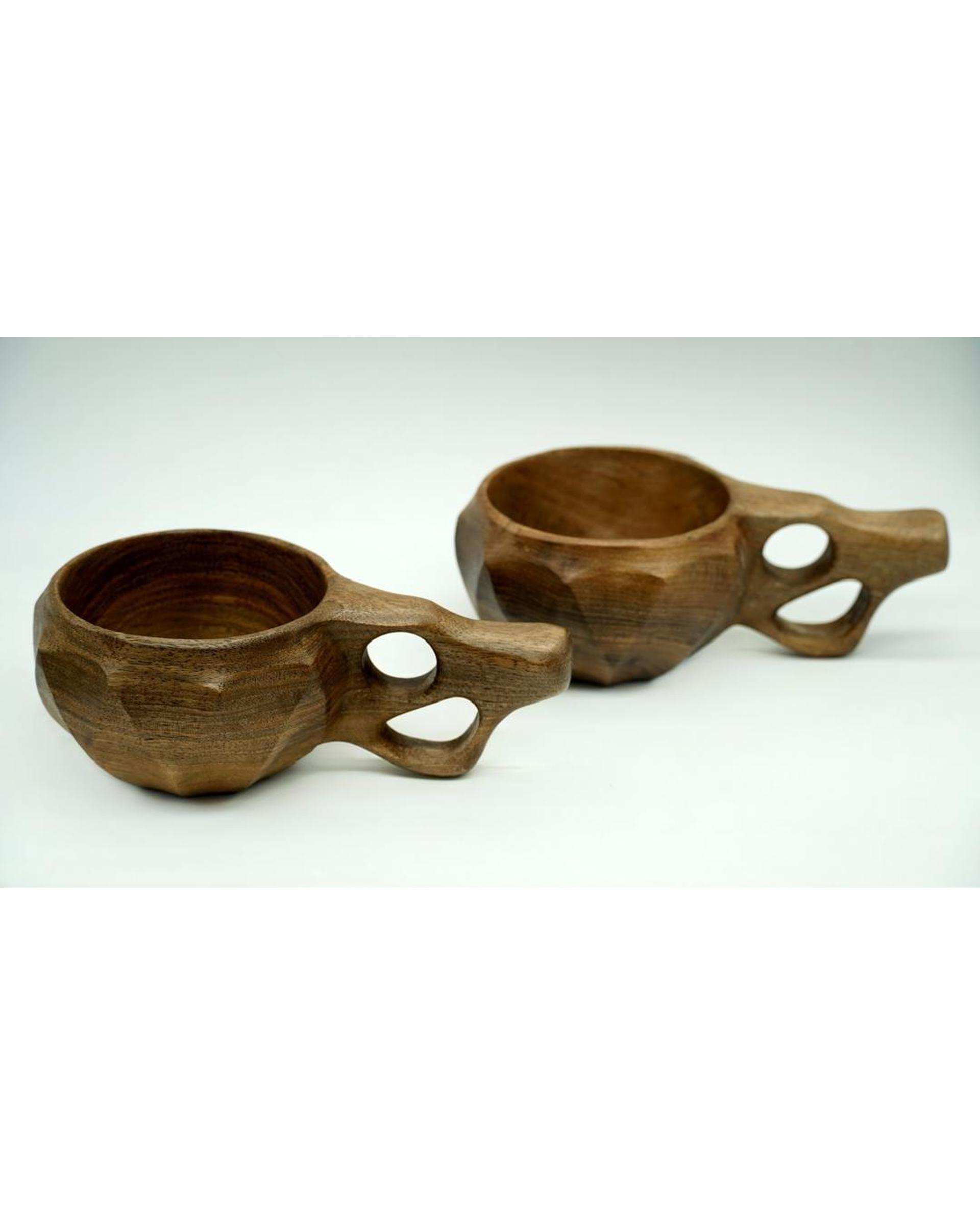 لیوان چوبی هانشوود Hanshwood مدل کوکسا طرح الماس