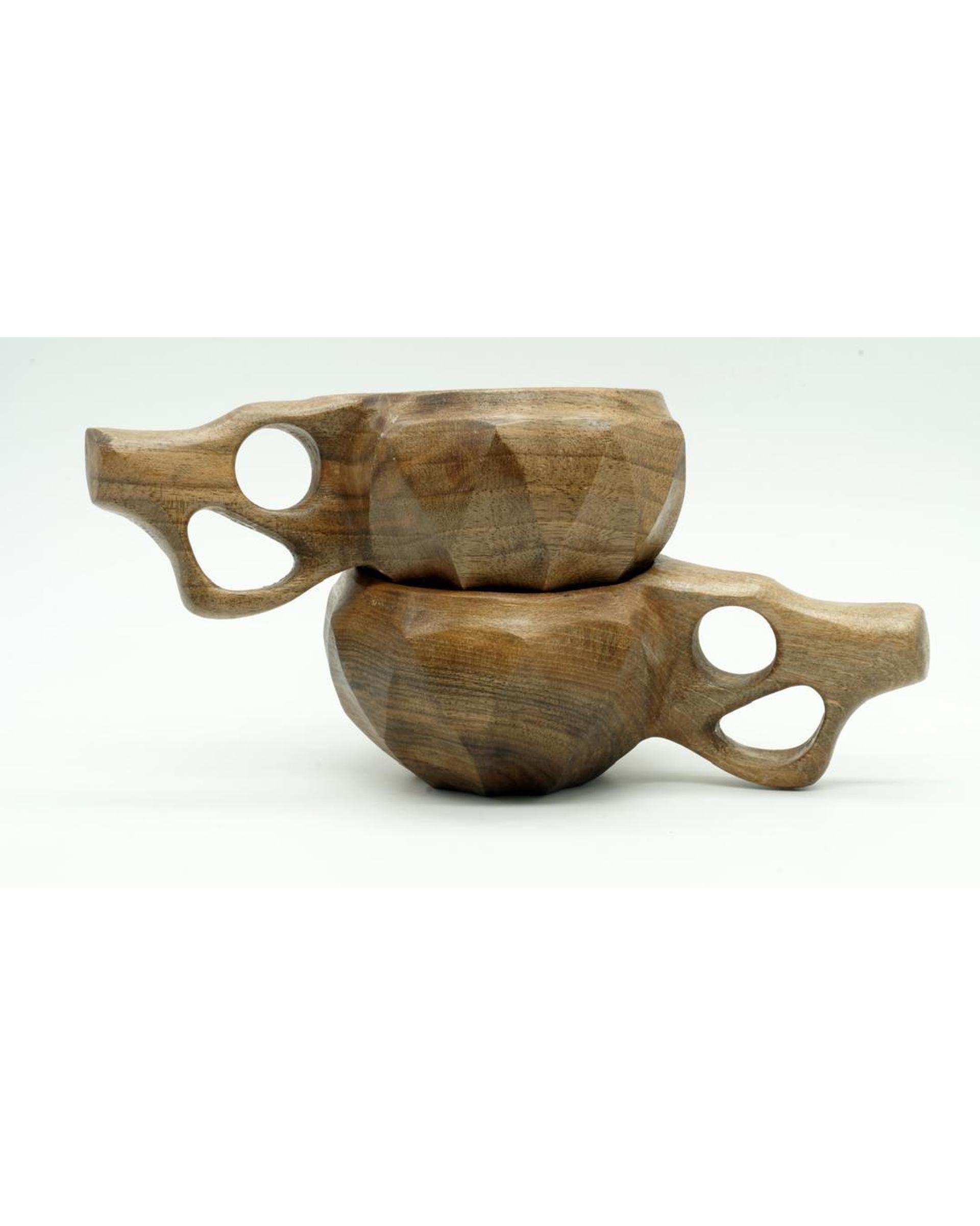 لیوان چوبی هانشوود Hanshwood مدل کوکسا طرح الماس