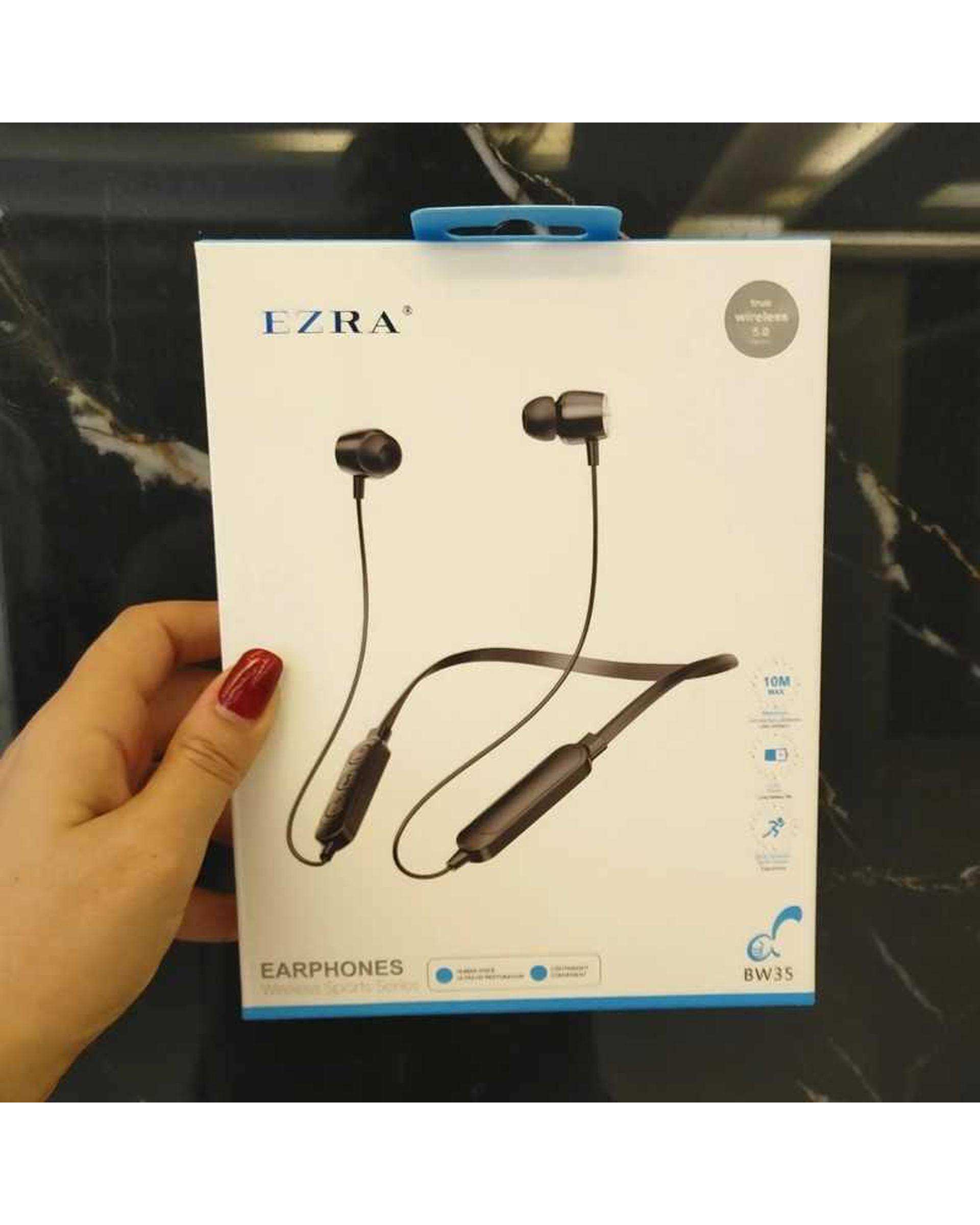 هندزفری بلوتوثی گردنی مشکی آزرا EZRA مدل BW35