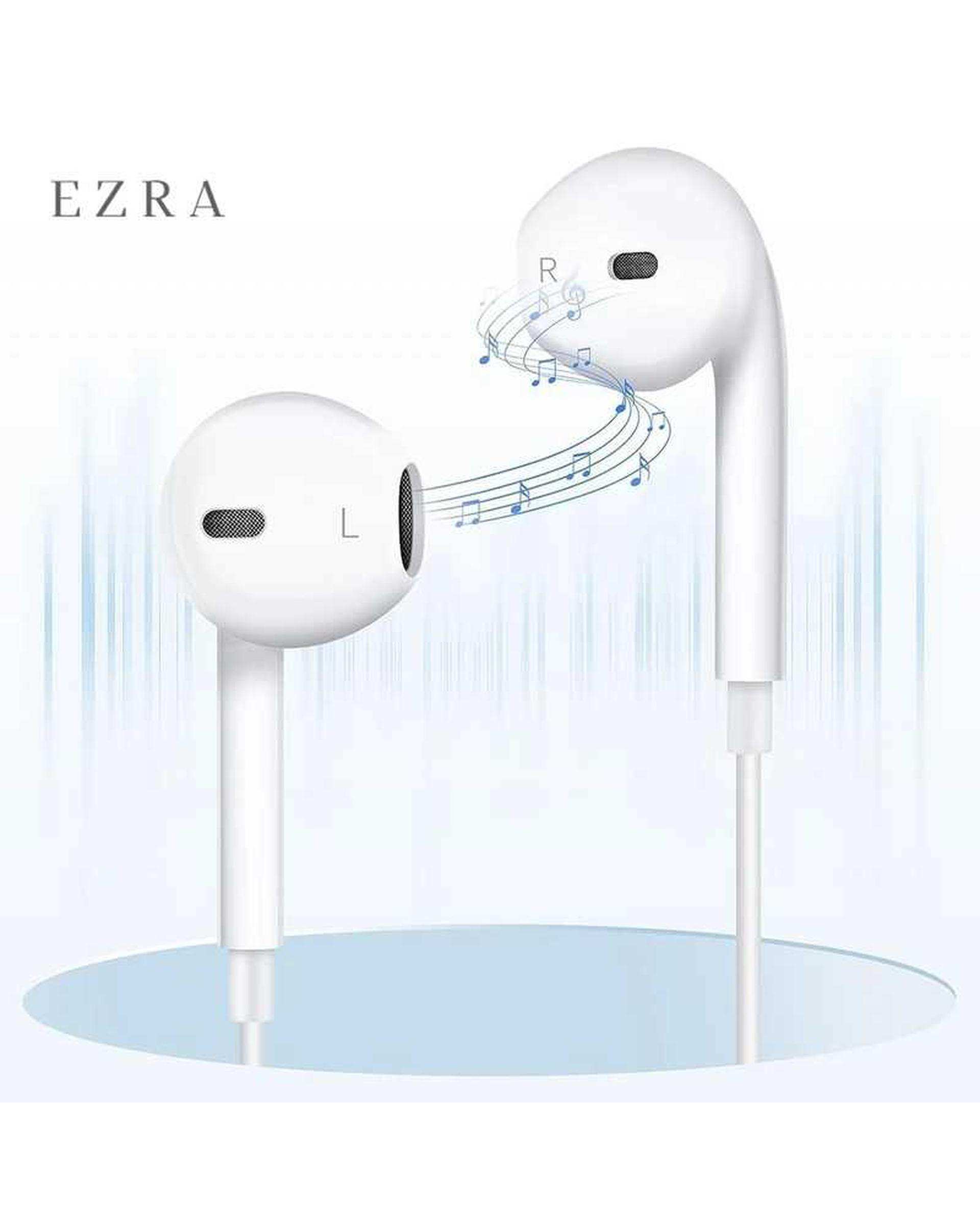 هندزفری سیمی سفید آزرا EZRA مدل EP119