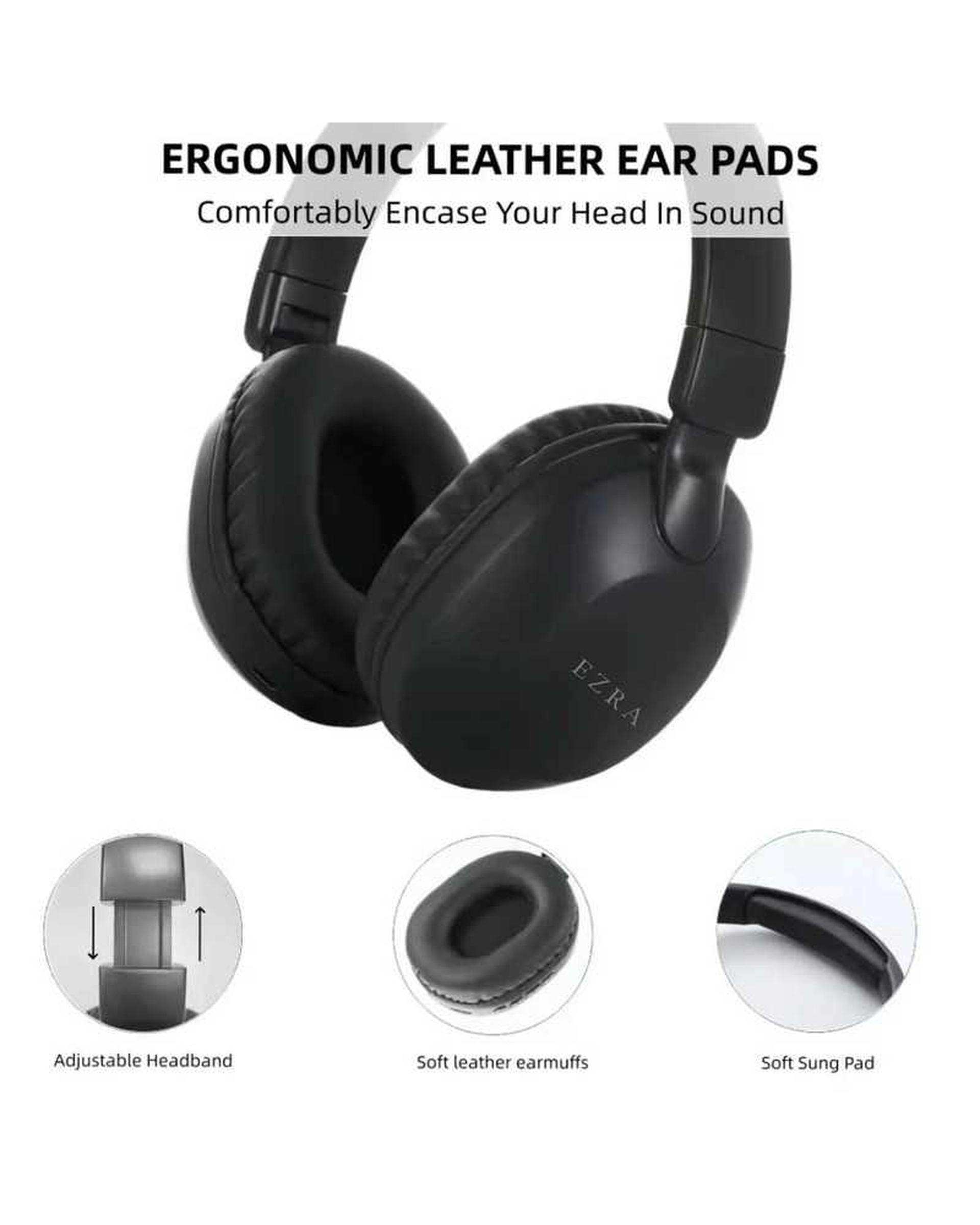 هدست بی سیم مشکی آزرا EZRA مدل BW84