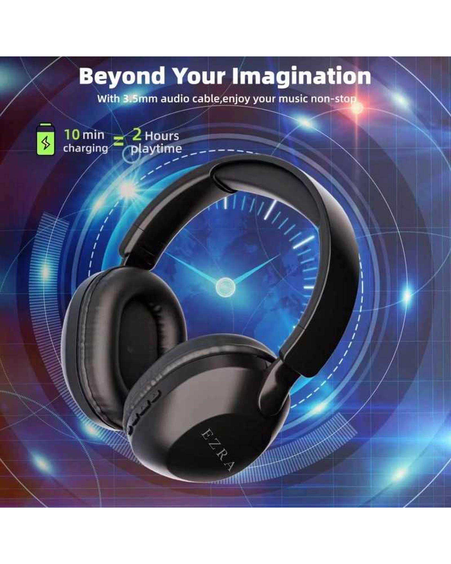 هدست بی سیم مشکی آزرا EZRA مدل BW84