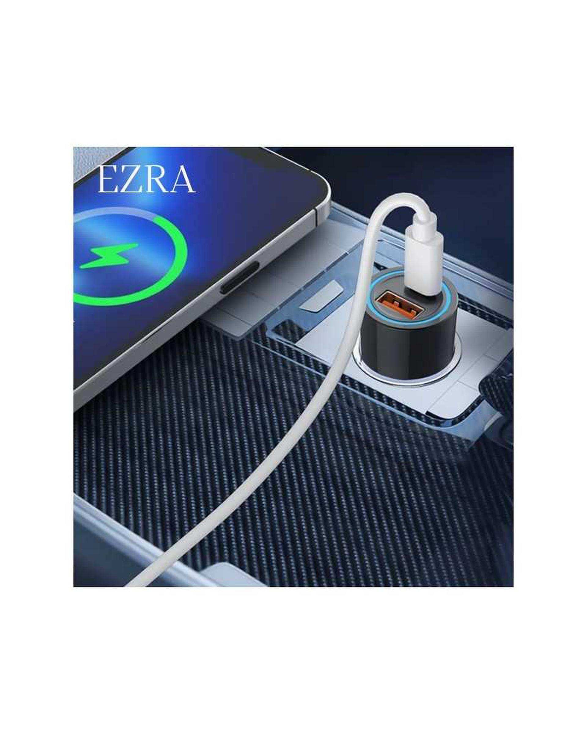 شارژر فندکی مشکی آزرا EZRA مدل CR57