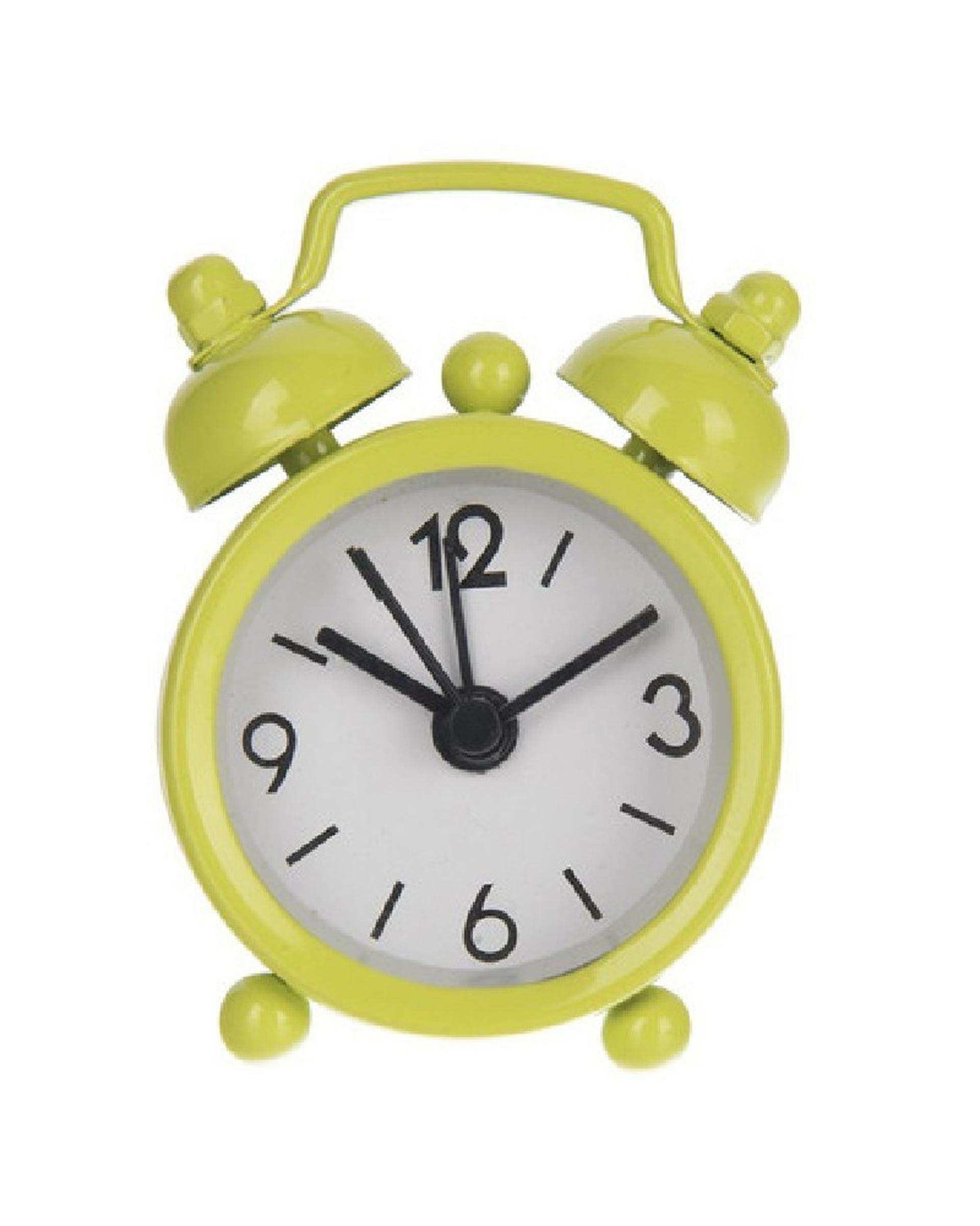 ساعت رومیزی زنگ دار سبز مدل کوارتز 01