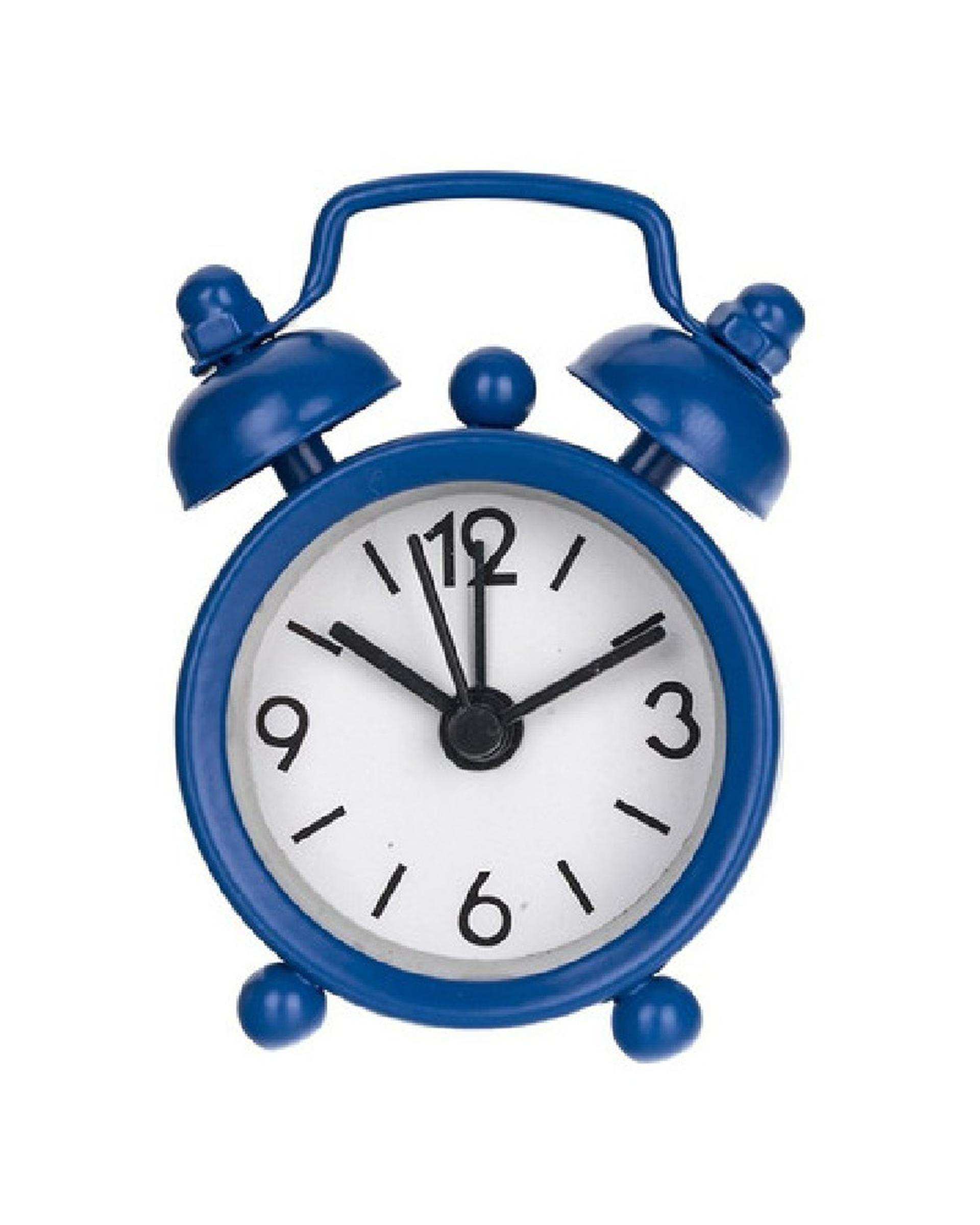 ساعت رومیزی زنگ دار آبی مدل کوارتز 01