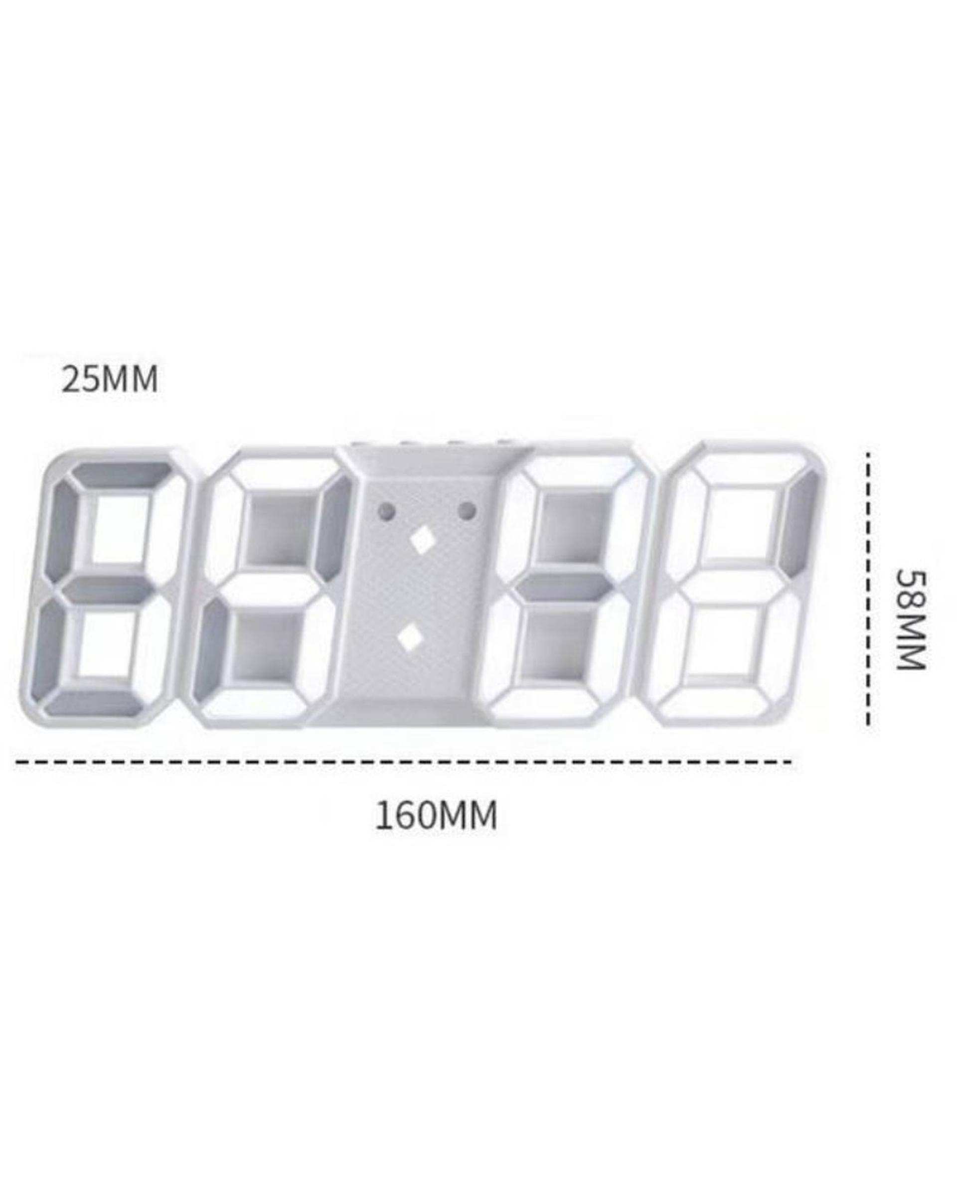 ساعت هوشمند رومیزی و دیواری سفید مدل 3dواتان