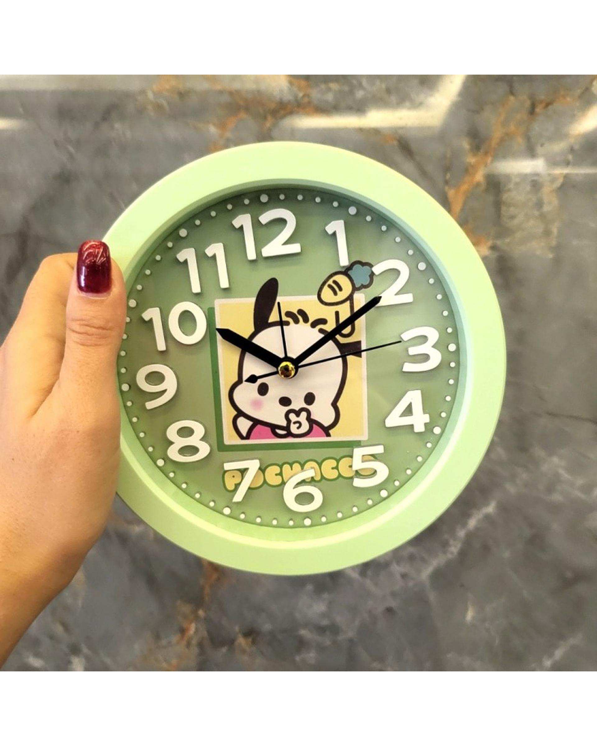 ساعت رومیزی کودک سبز مدل Pochacco