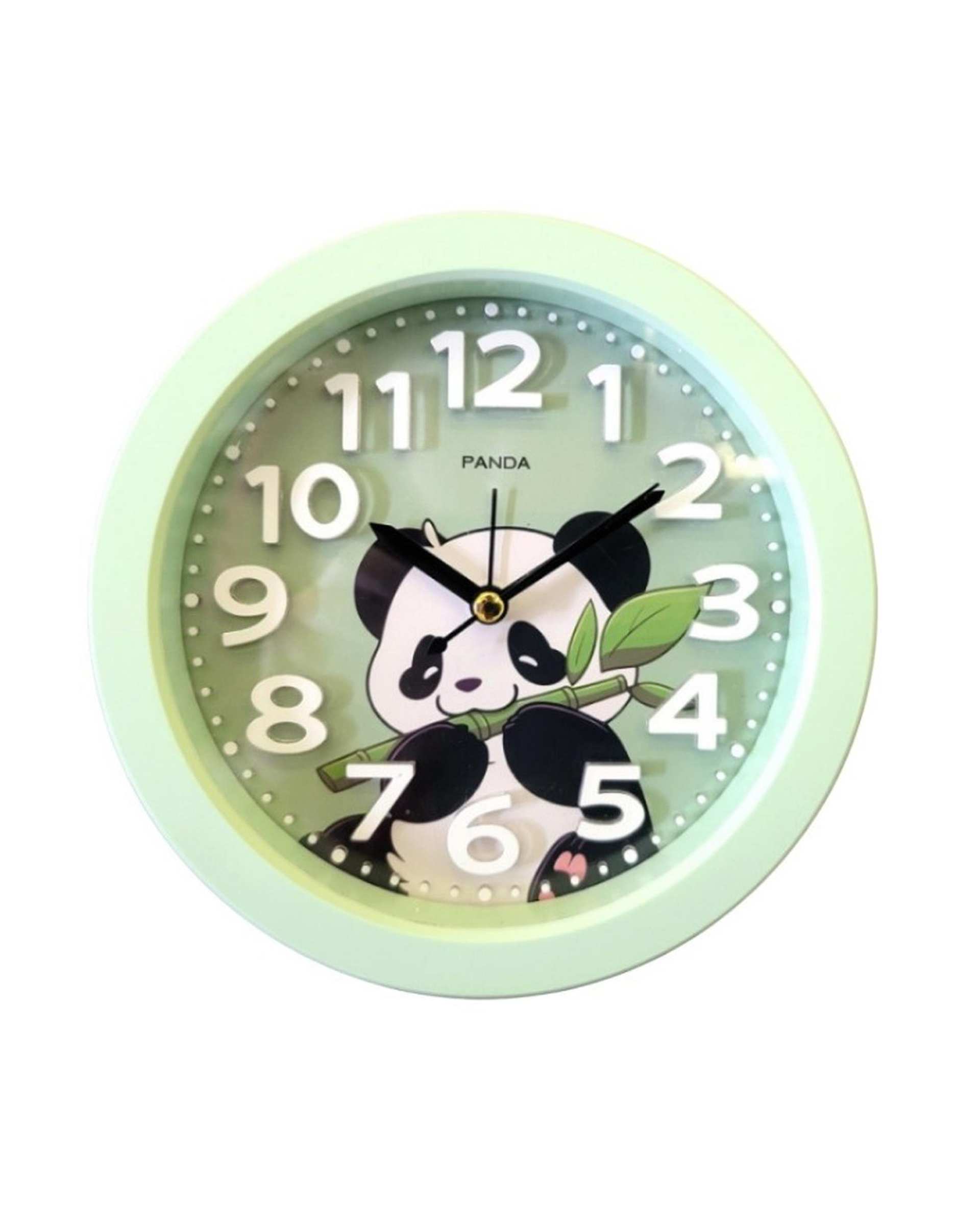 ساعت رومیزی کودک سبز مدل پاندا