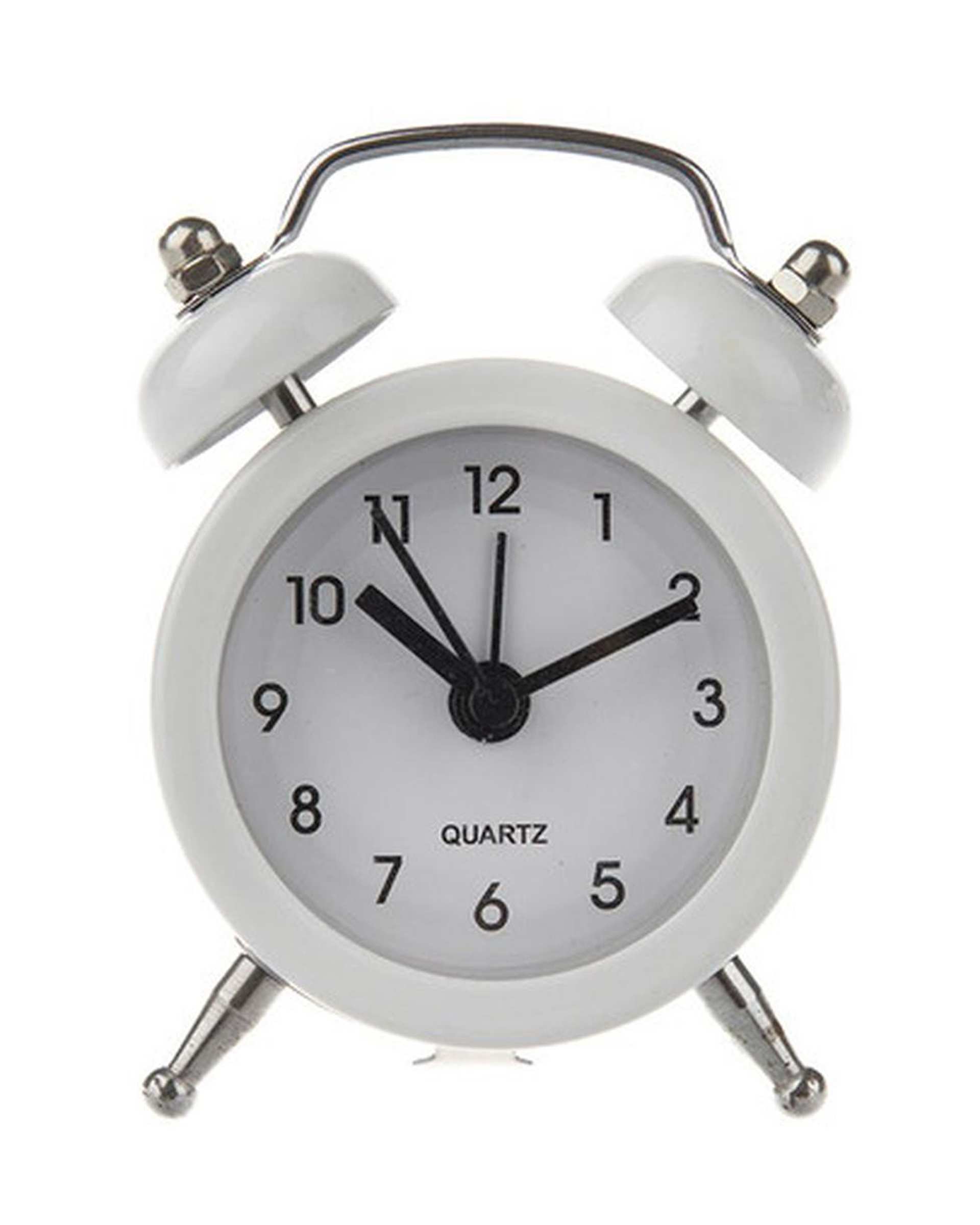 ساعت رومیزی زنگ دار سفید مدل 02