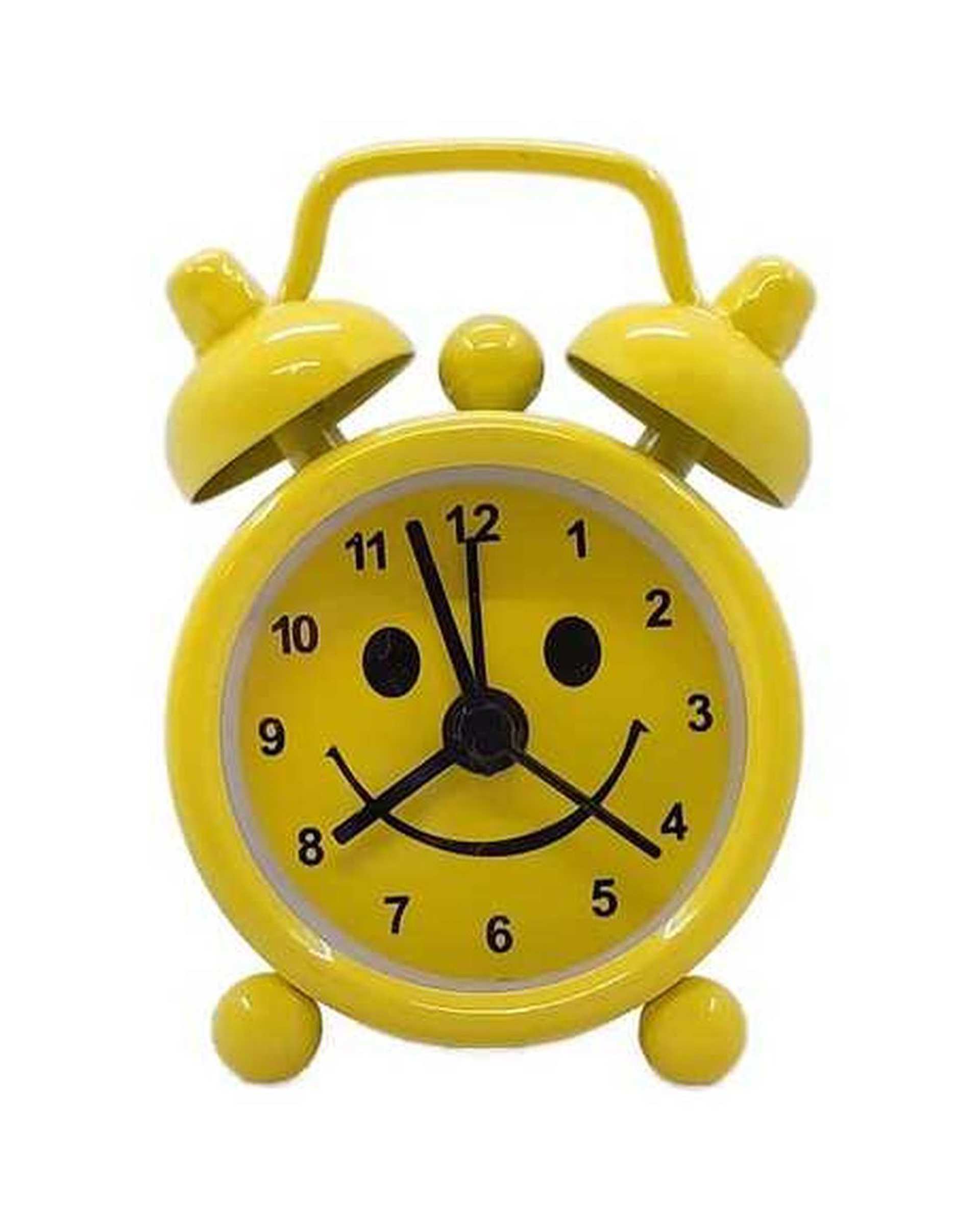 ساعت رومیزی زرد طرح ایموجی 1 کد 2010