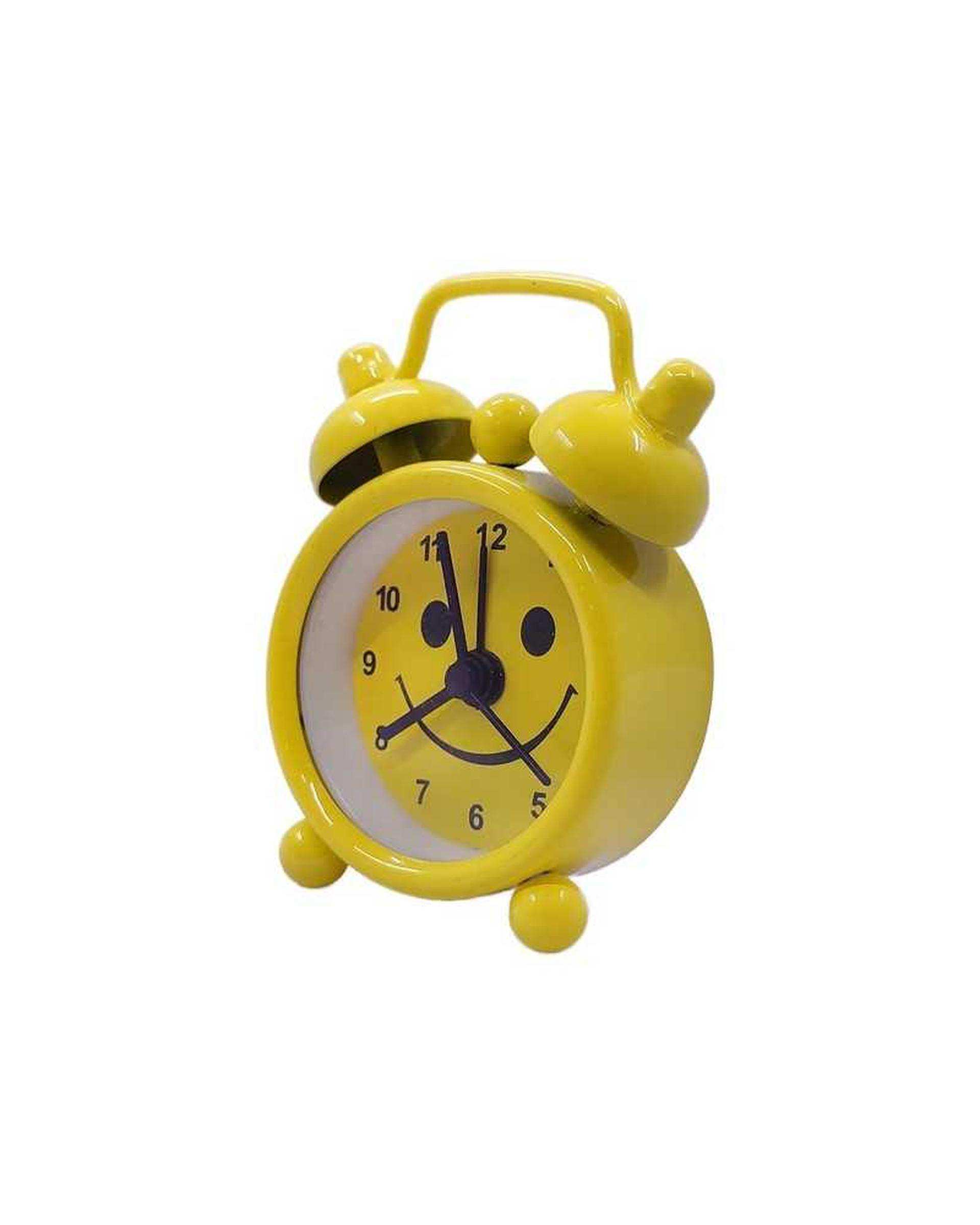ساعت رومیزی زرد طرح ایموجی 1 کد 2010