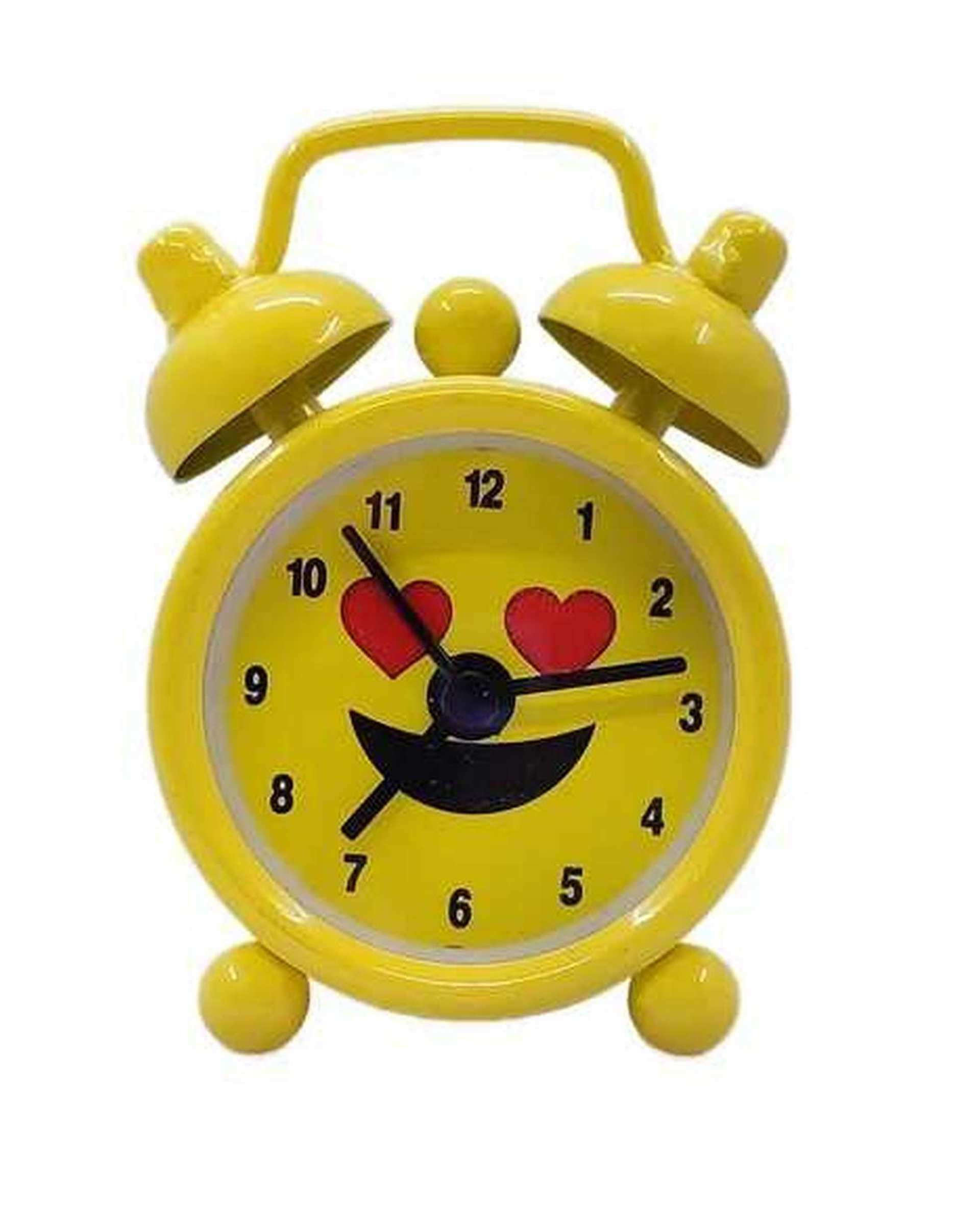 ساعت رومیزی زرد طرح ایموجی 2 کد 2010