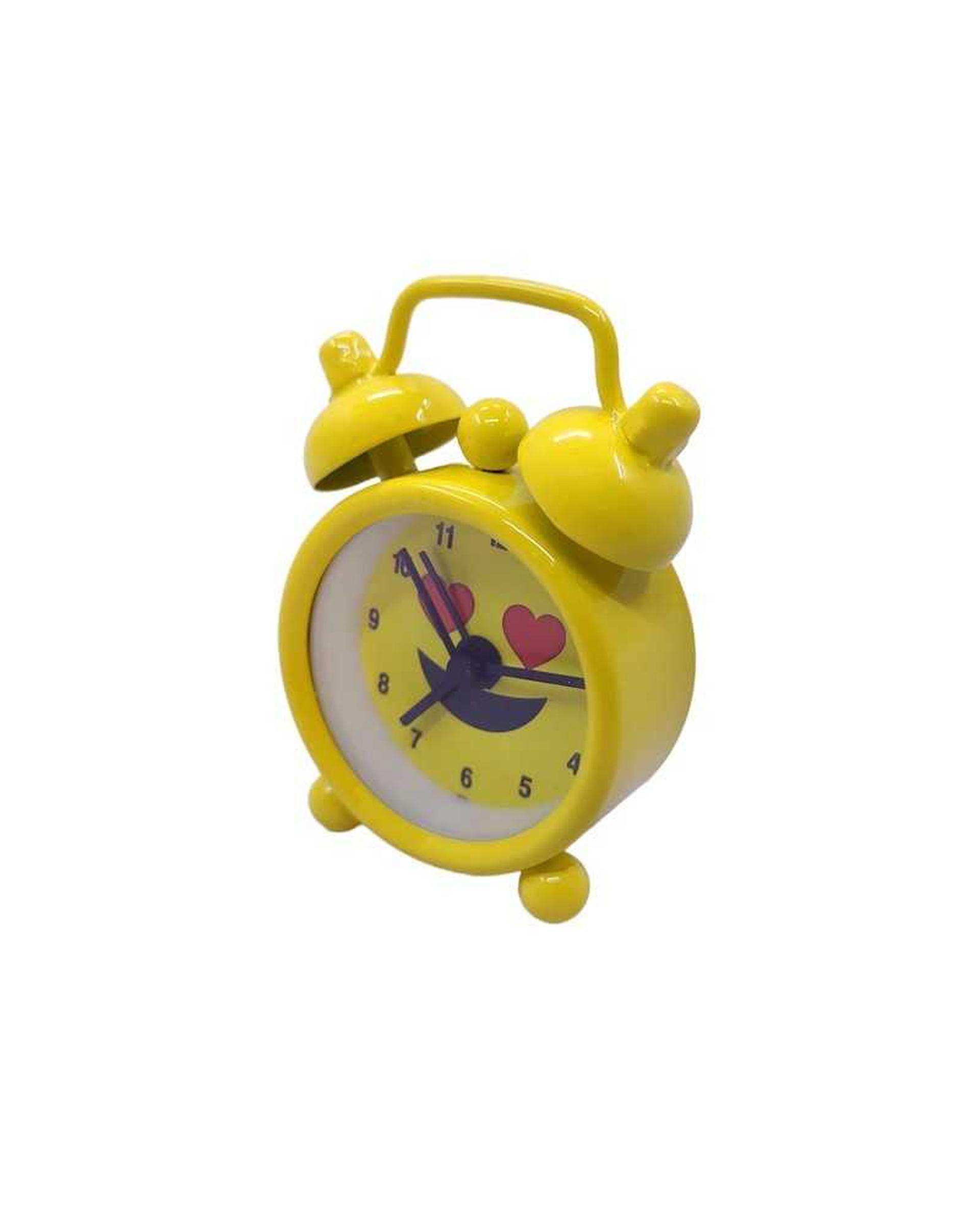 ساعت رومیزی زرد طرح ایموجی 2 کد 2010