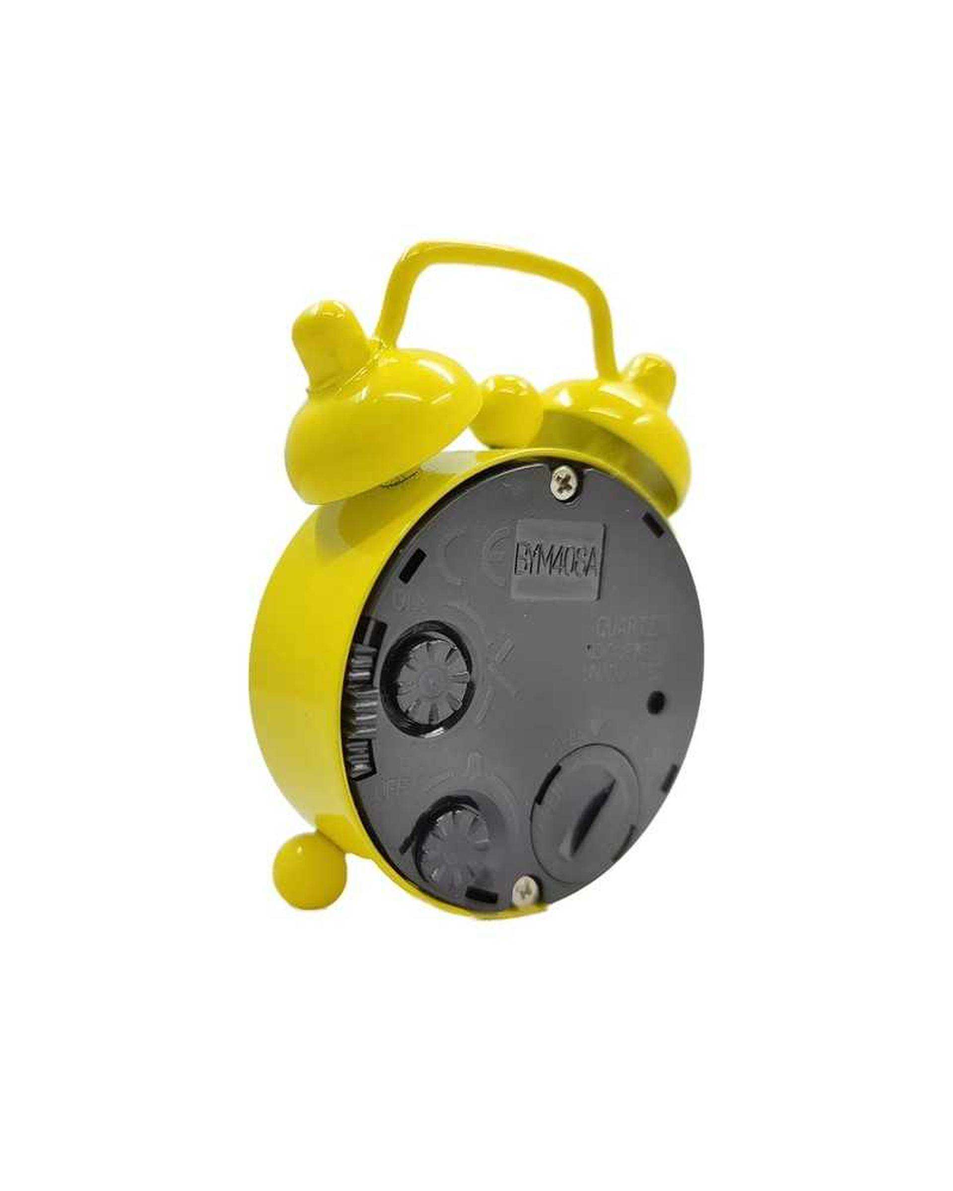 ساعت رومیزی زرد طرح ایموجی 3 کد 201