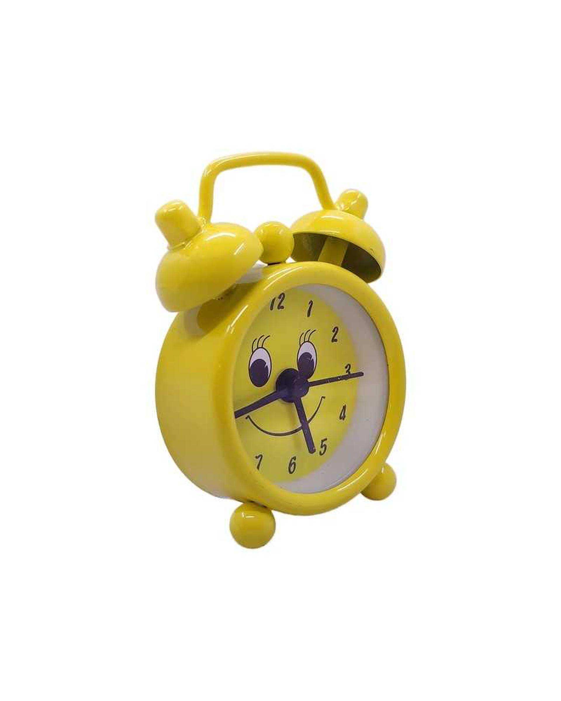 ساعت رومیزی زرد طرح ایموجی 5 کد 2010