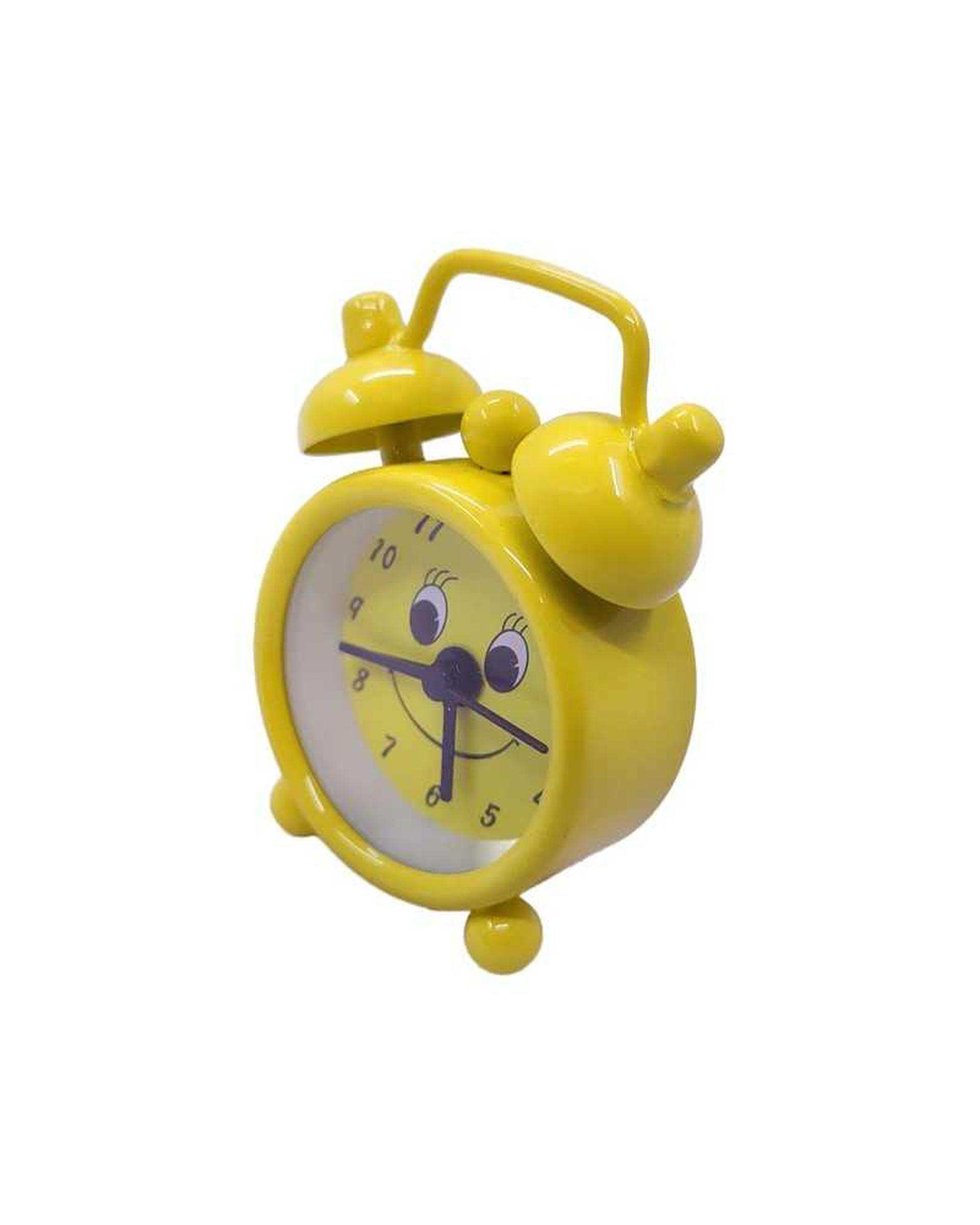 ساعت رومیزی زرد طرح ایموجی 5 کد 2010