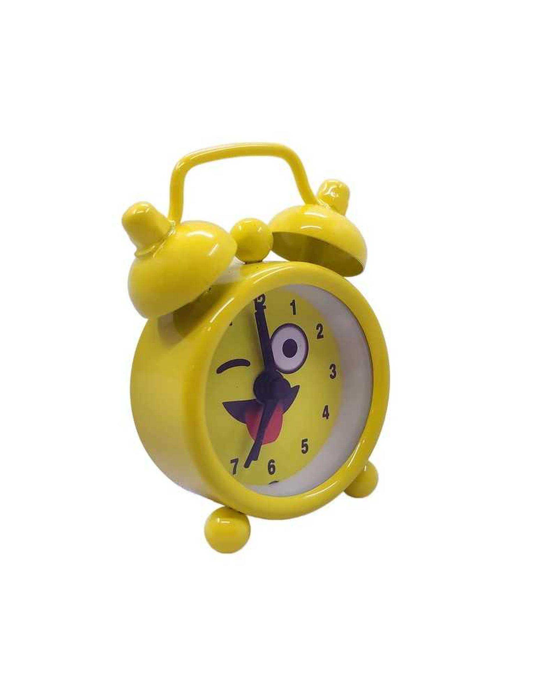 ساعت رومیزی زرد طرح ایموجی 6 کد 2010