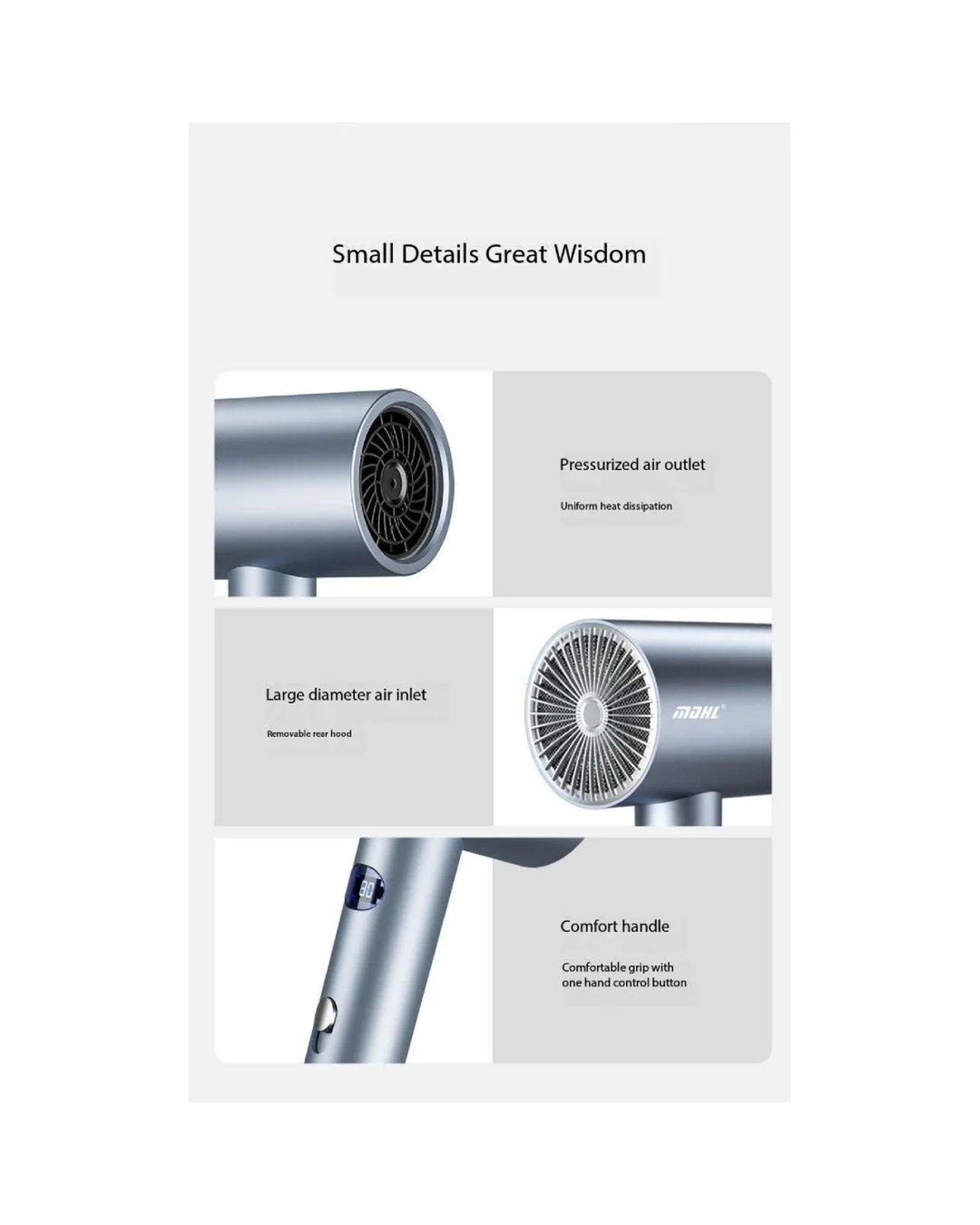 سشوار برقی نقره ای ام دی اچ ال Mdhl مدل MDHL-023