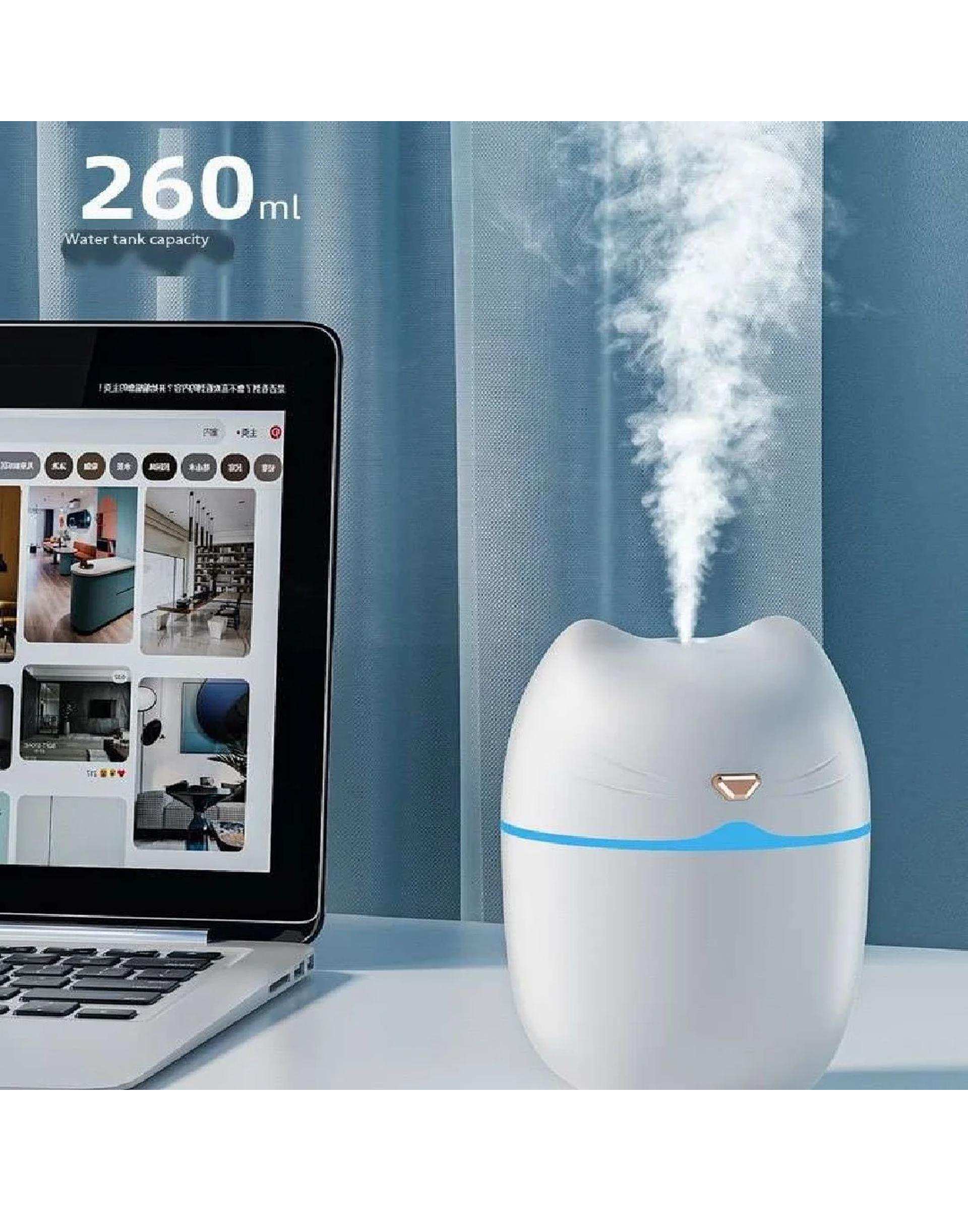 دستگاه بخور سبز آبی ام دی اچ ال Mdhl طرح گربه