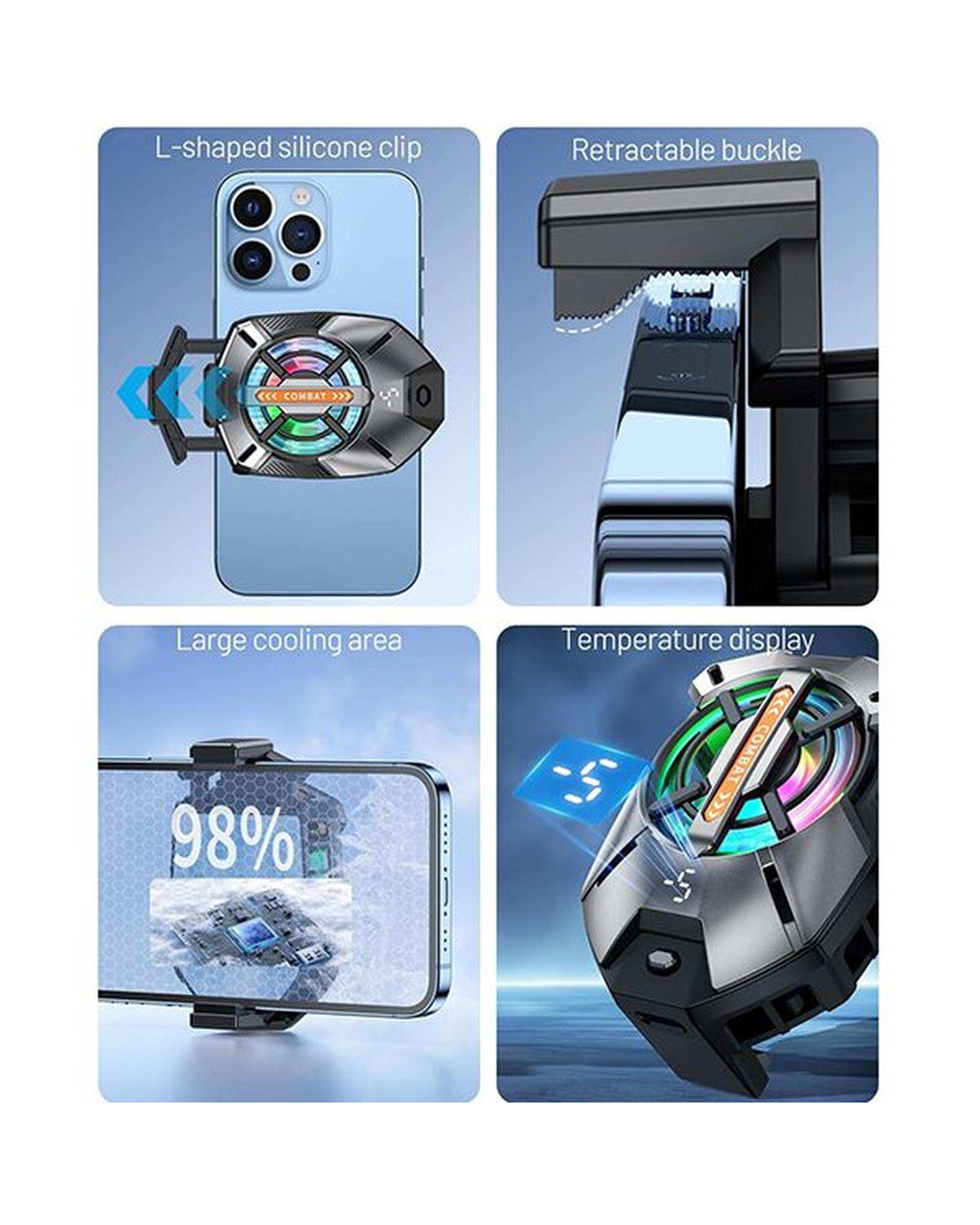 فن خنک کننده موبایل مشکی مدل FS09