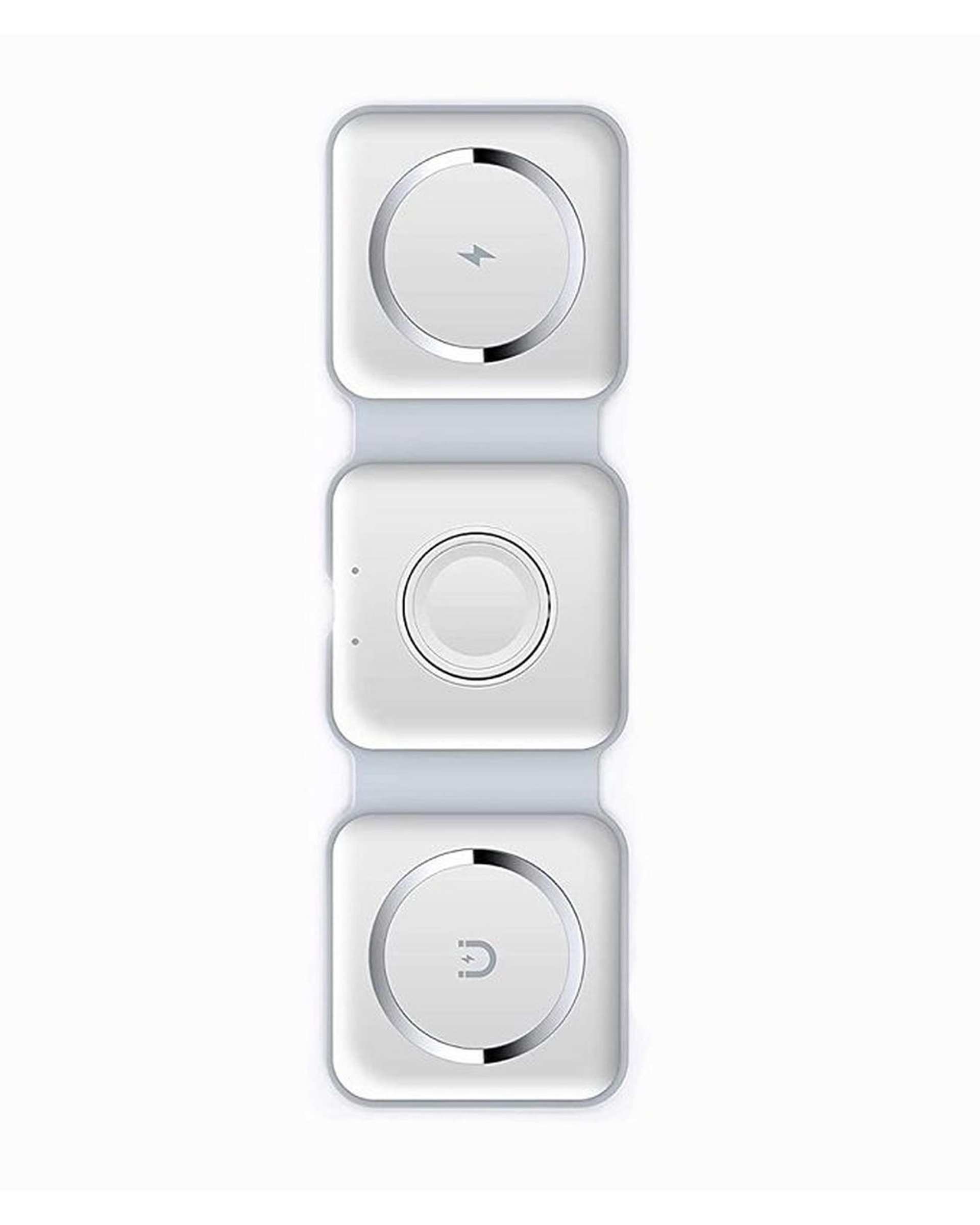 شارژر وایرلس تاشو سفید مدل 3in1