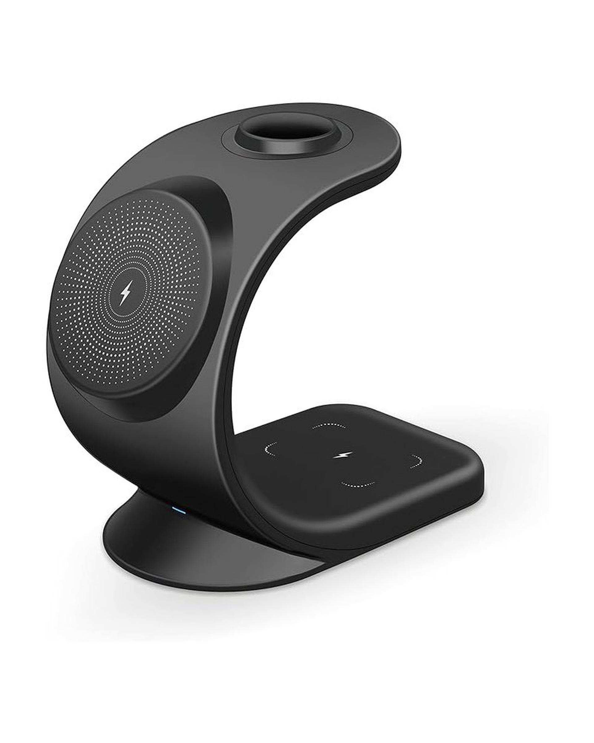 شارژر مغناطیسی وایرلس مشکی مدل maxwireless3in1