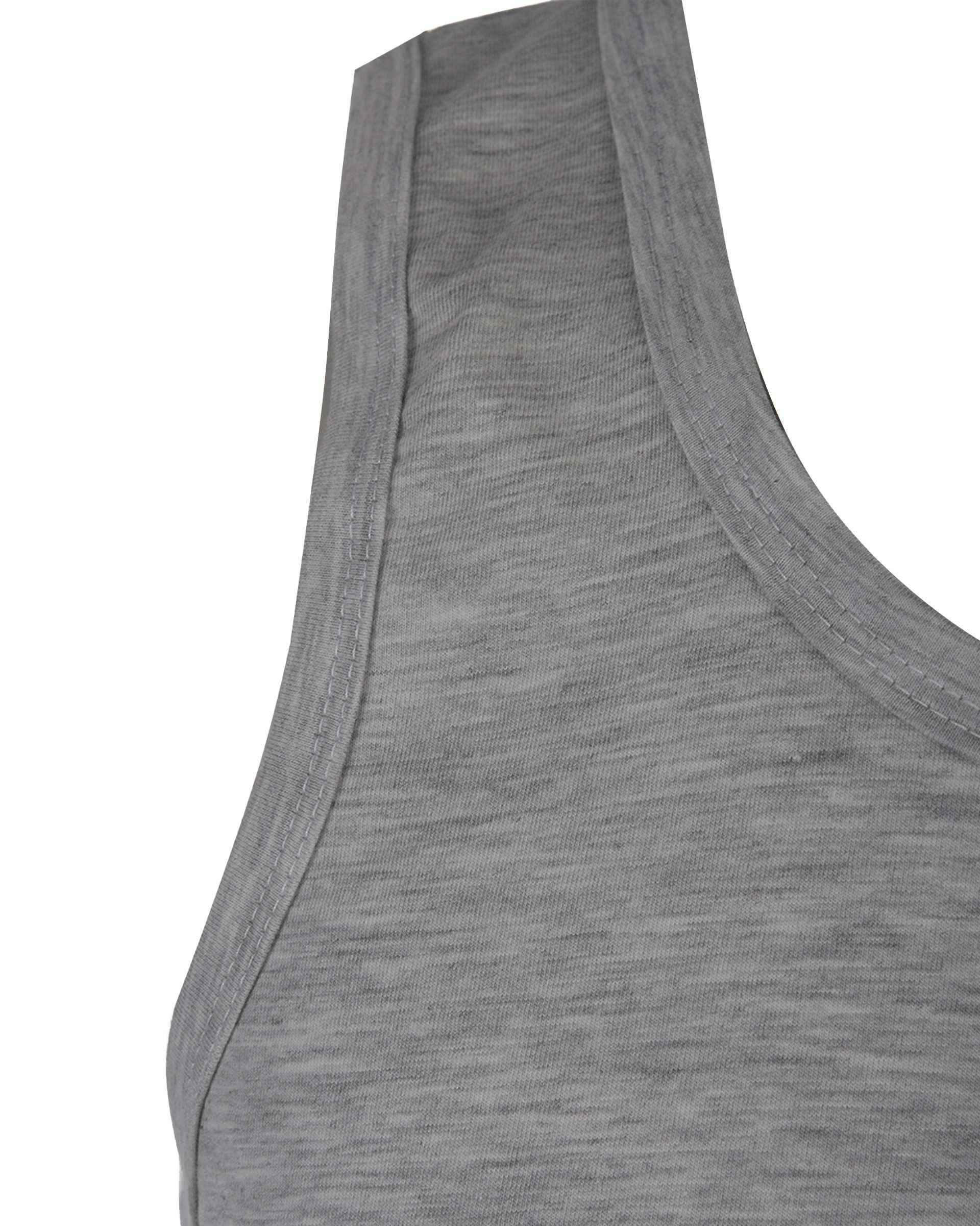 زیرپوش مردانه نخی یقه گرد طوسی تیره آلبی Albay کد 115