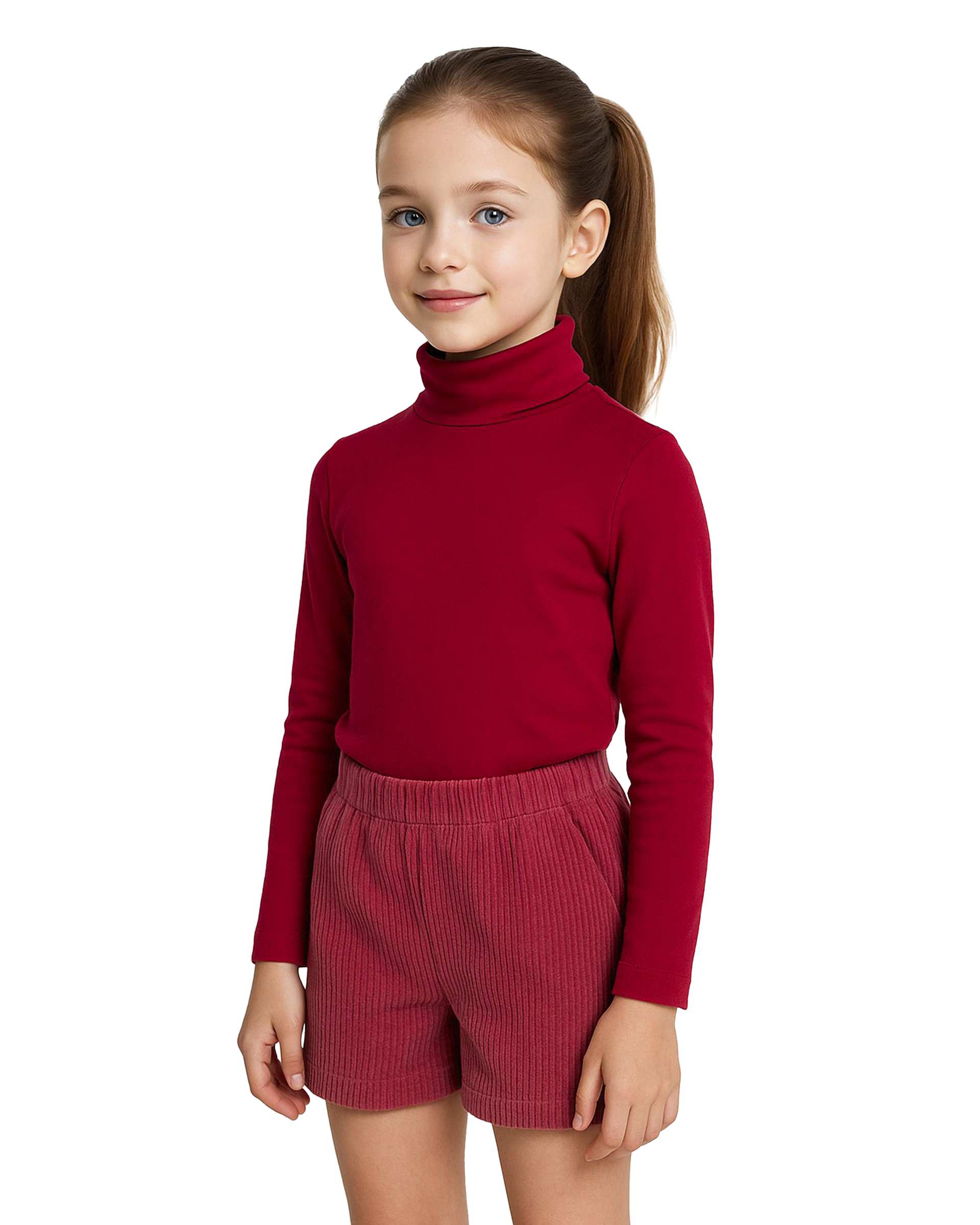 بلوز یقه اسکی دخترانه سرخابی ملورینا Melorina کد 42114