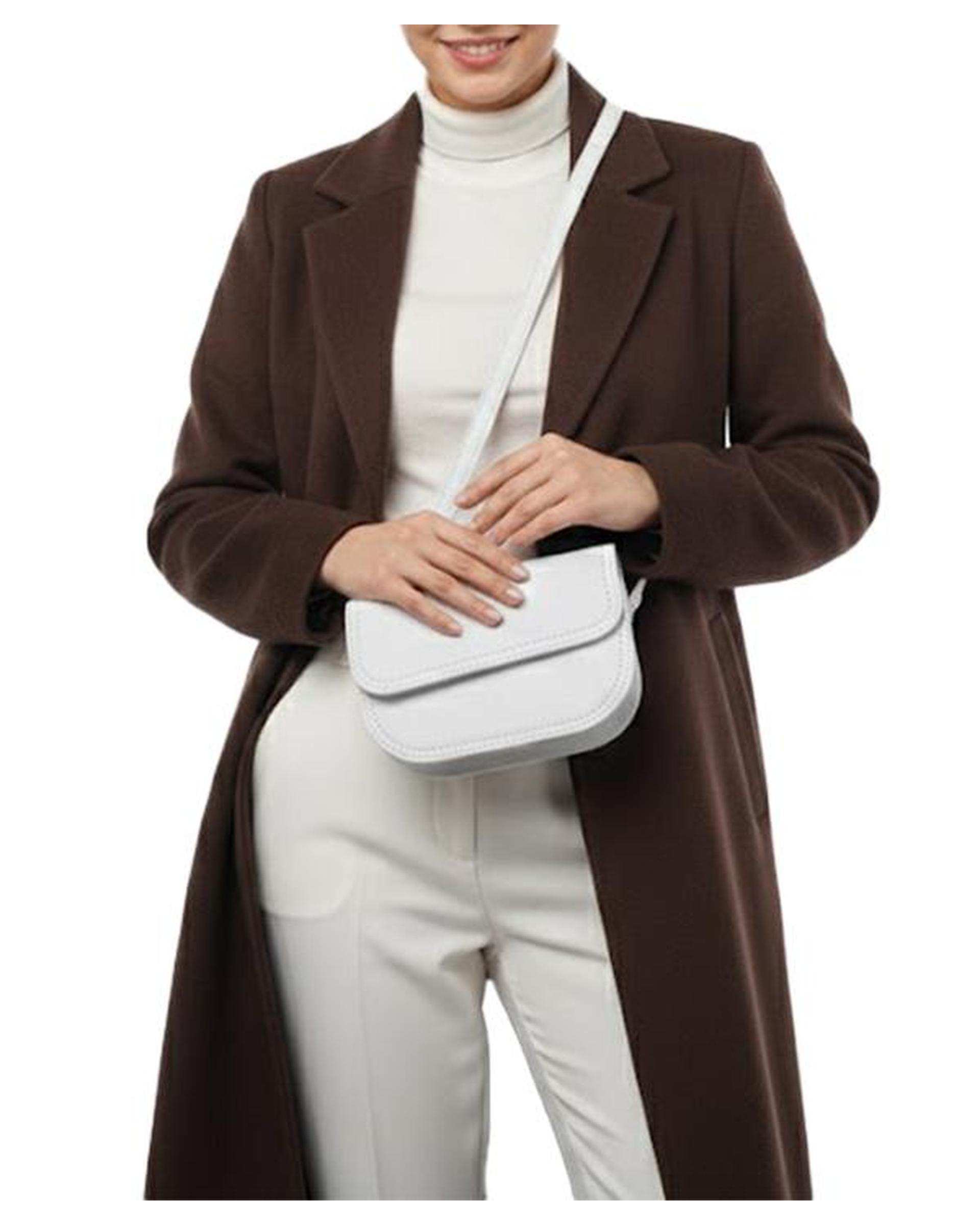 کیف دوشی زنانه سفید بیسراک Bisrak مدل SL-117295