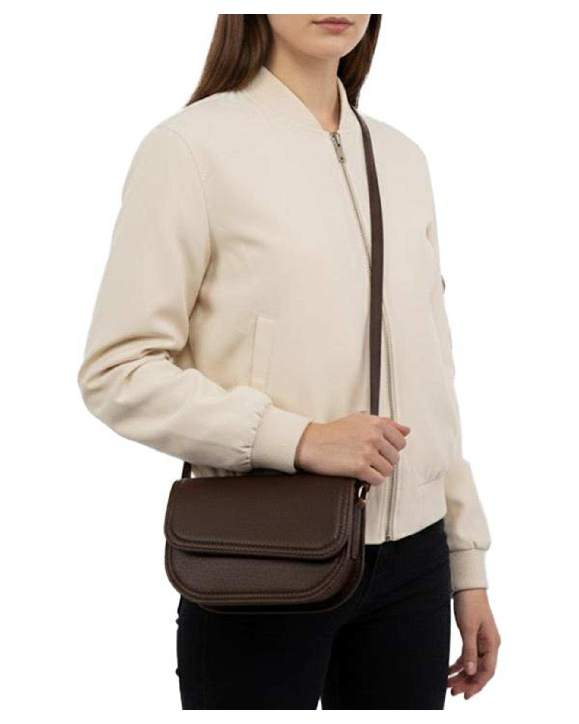 کیف دوشی زنانه قهوه ای بیسراک Bisrak مدل SL-117295