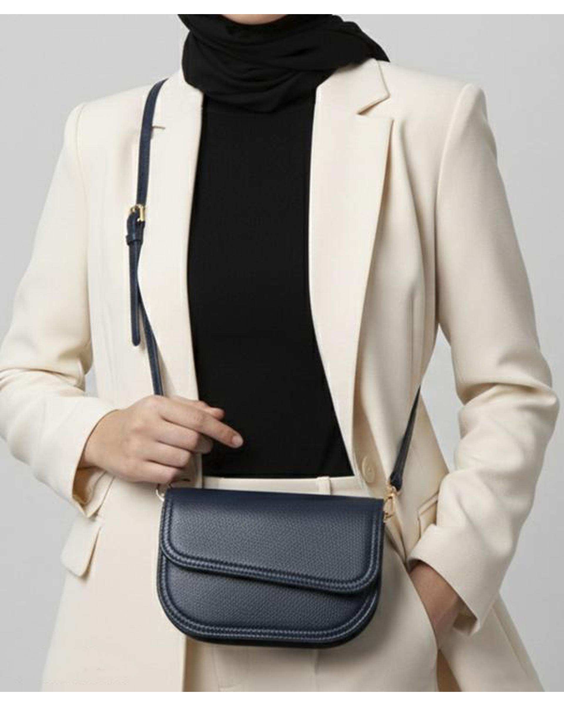 کیف دوشی زنانه سرمه ای بیسراک Bisrak مدل SL-117295