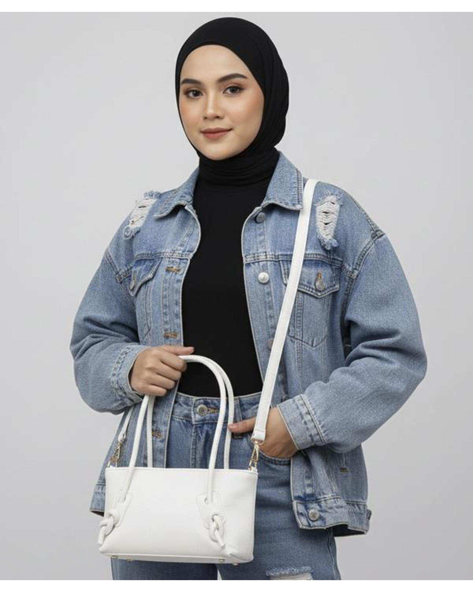 کیف دوشی زنانه سفید بیسراک Bisrak مدل SL-117462