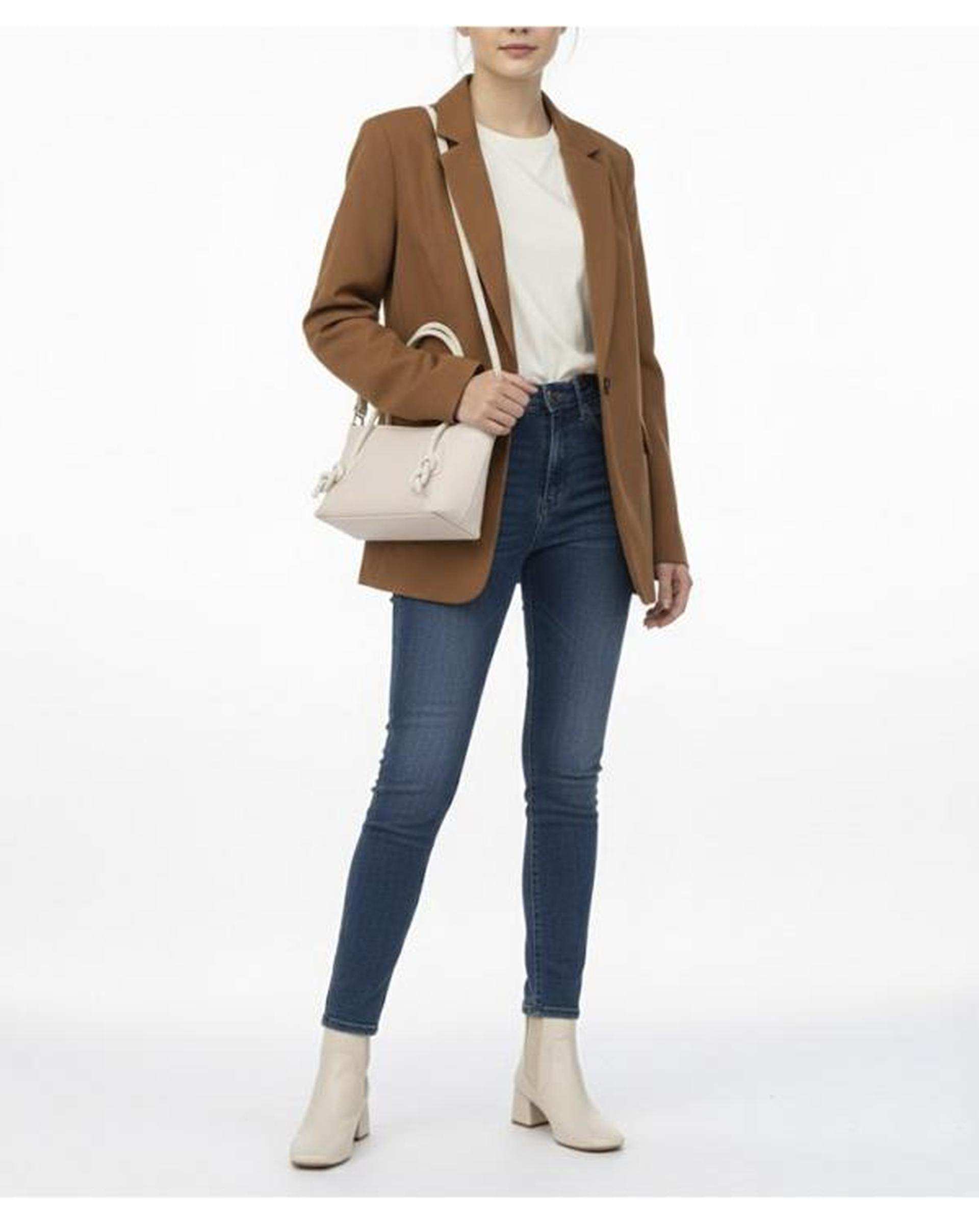 کیف دوشی زنانه کرم بیسراک Bisrak مدل SL-117462