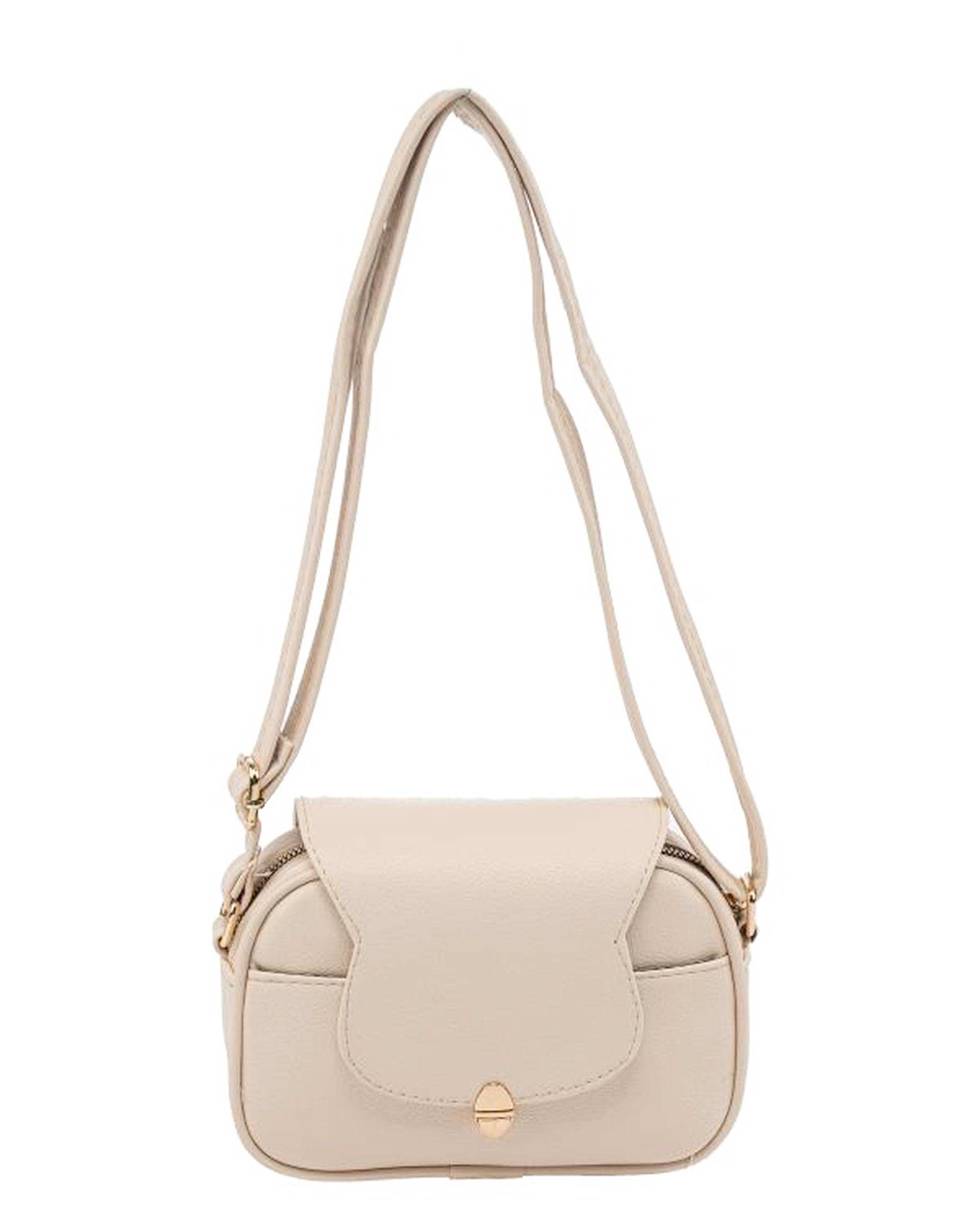 کیف دوشی زنانه کرم بیسراک Bisrak مدل SL-117650