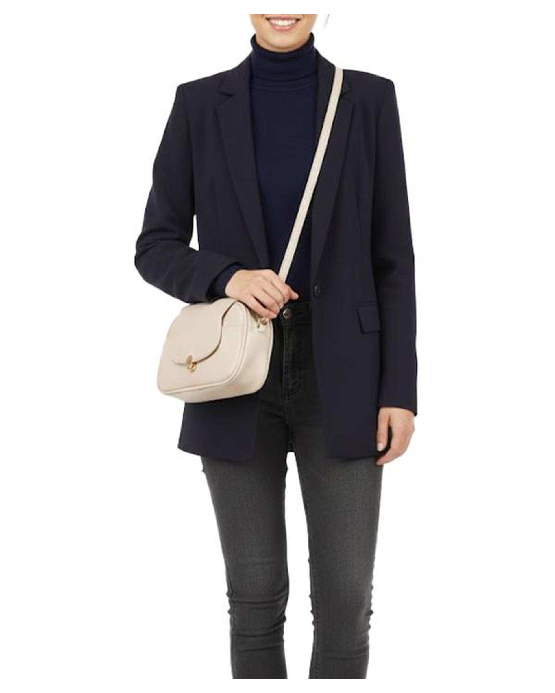 کیف دوشی زنانه کرم بیسراک Bisrak مدل SL-117650