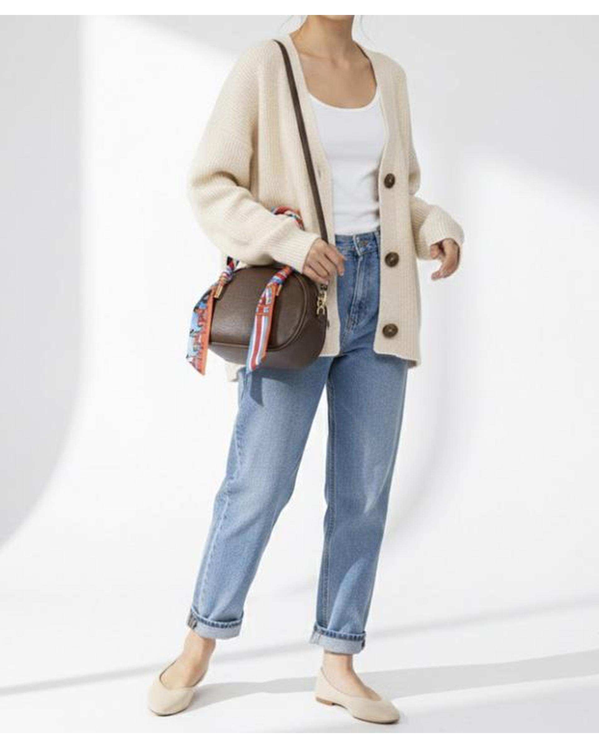 کیف دوشی زنانه قهوه ای بیسراک Bisrak مدل SL-117695