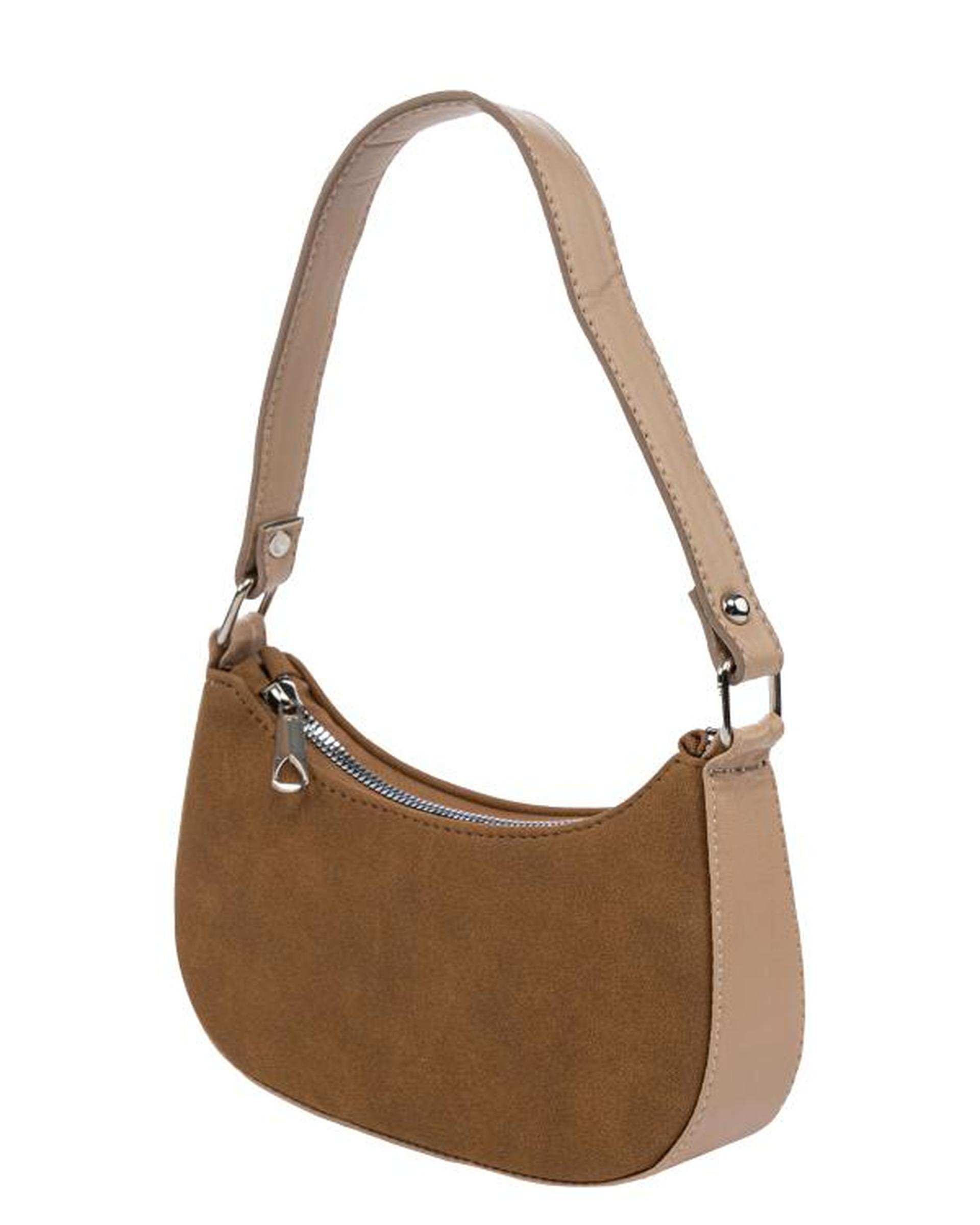 کیف دوشی زنانه عسلی بیسراک Bisrak مدل SL-117703