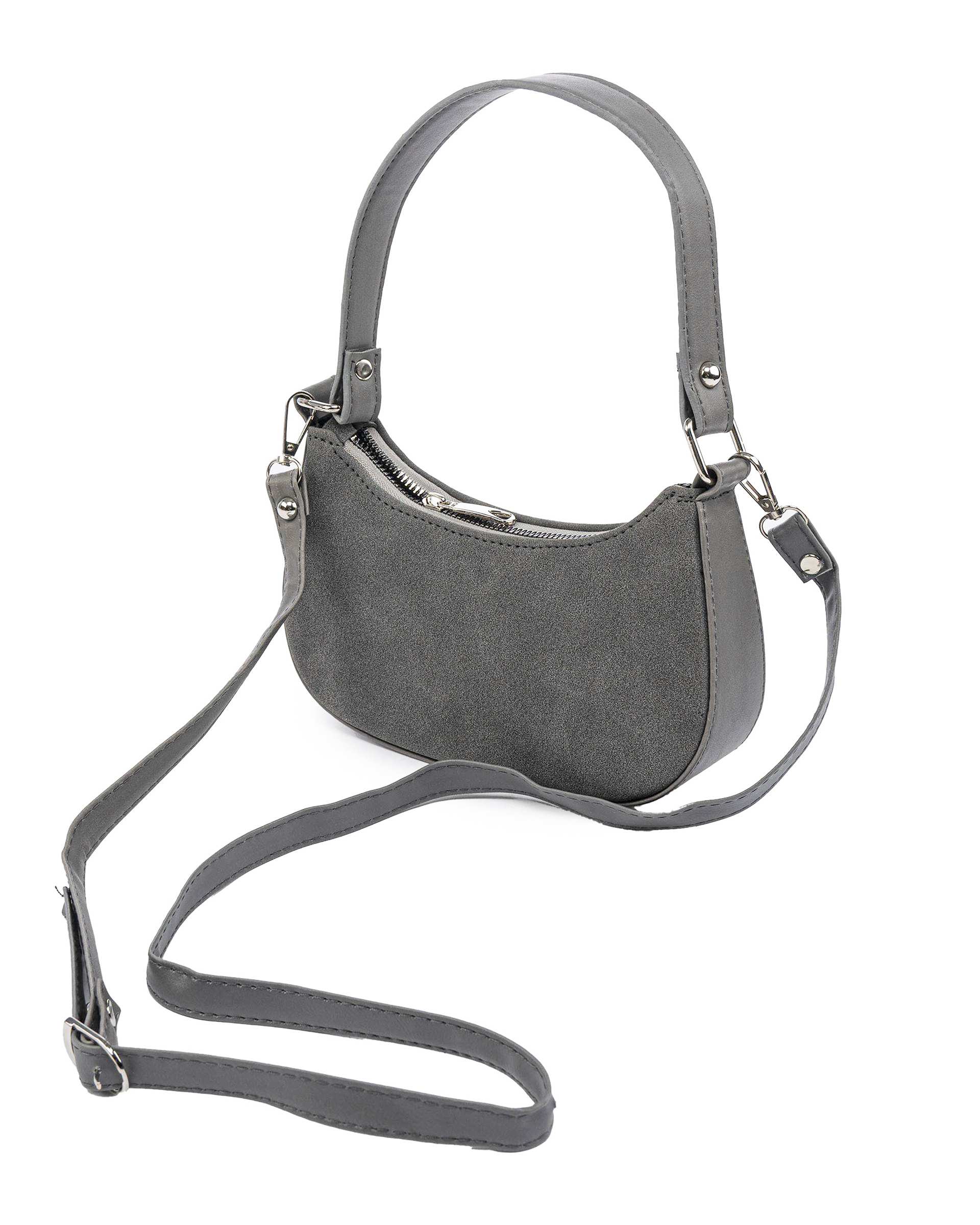 کیف دوشی زنانه طوسی بیسراک Bisrak مدل SL-117703