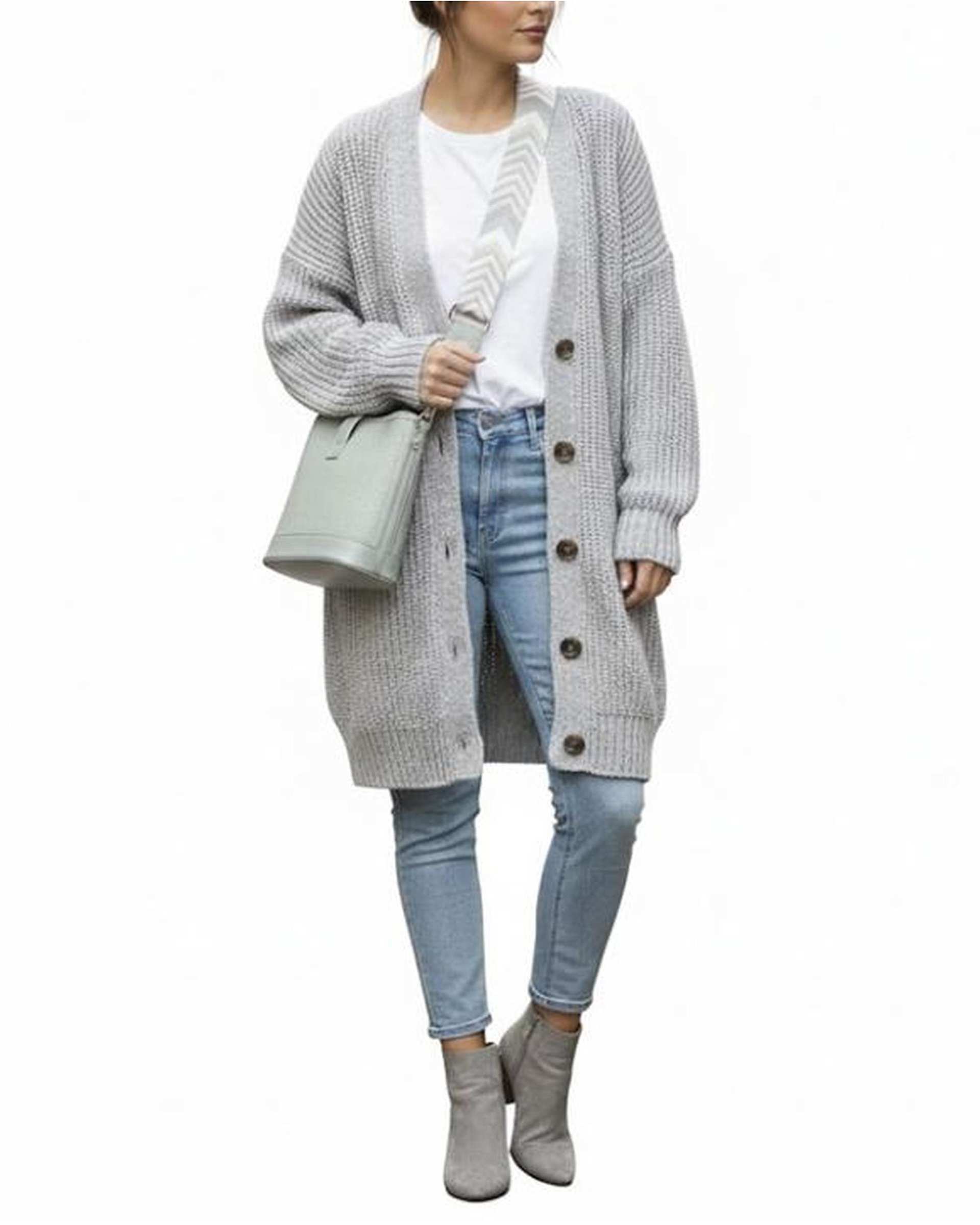 کیف دوشی زنانه طوسی بیسراک Bisrak مدل SL-117707