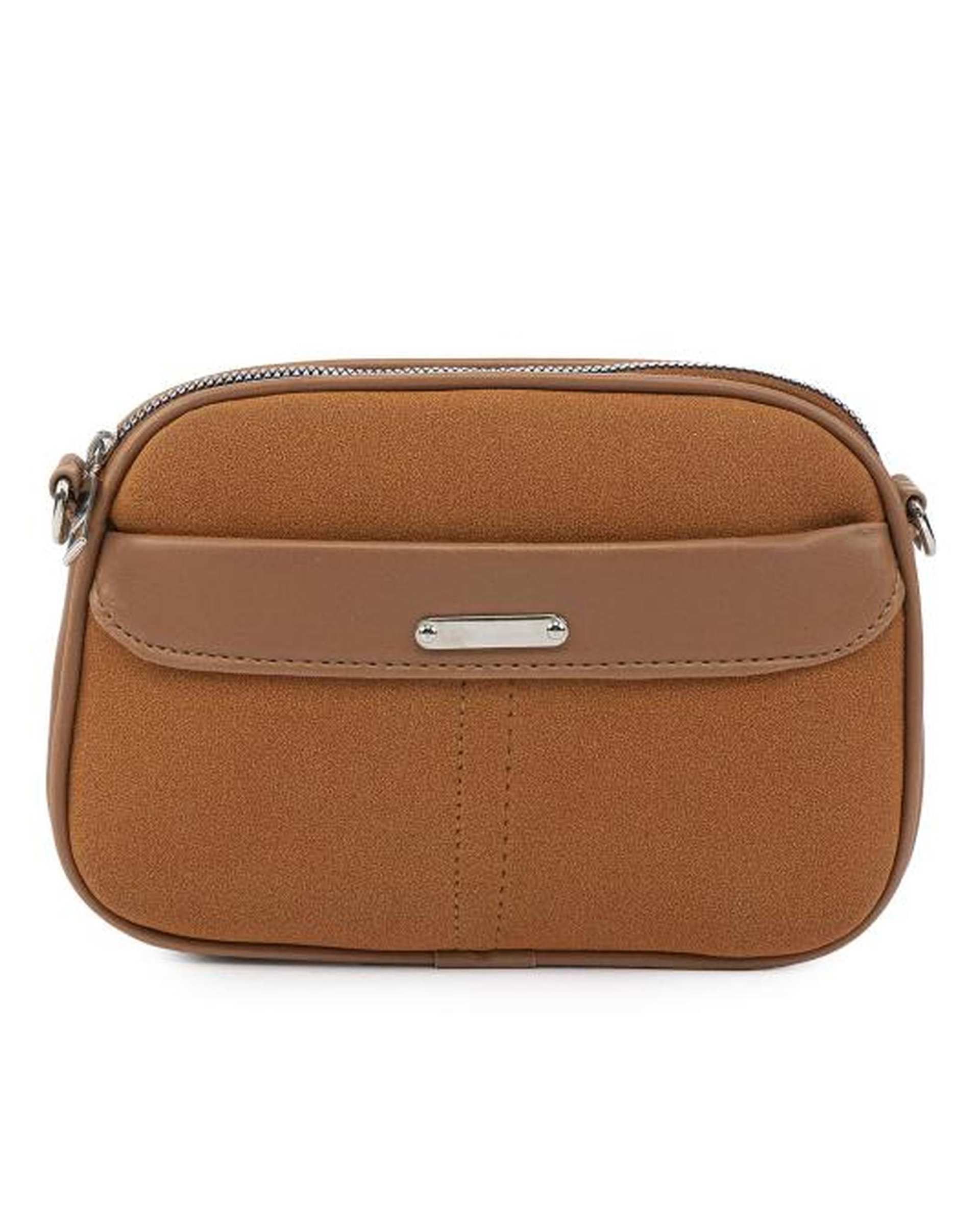 کیف دوشی زنانه عسلی بیسراک Bisrak مدل SL-117709