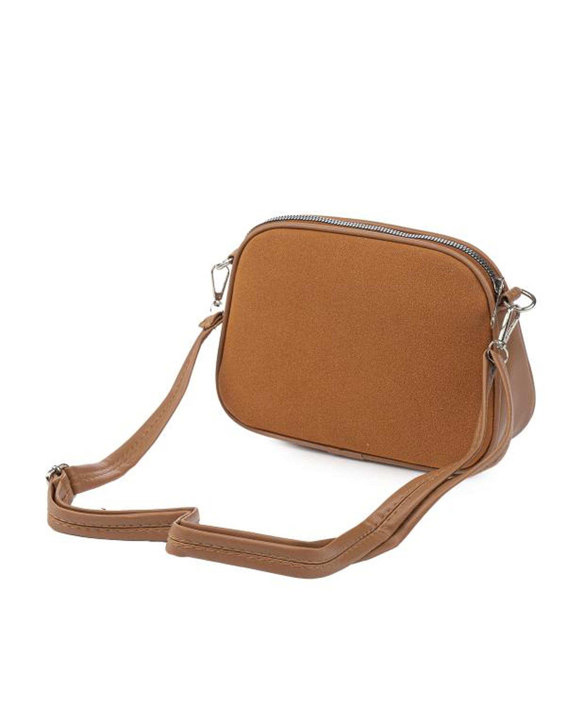 کیف دوشی زنانه عسلی بیسراک Bisrak مدل SL-117709