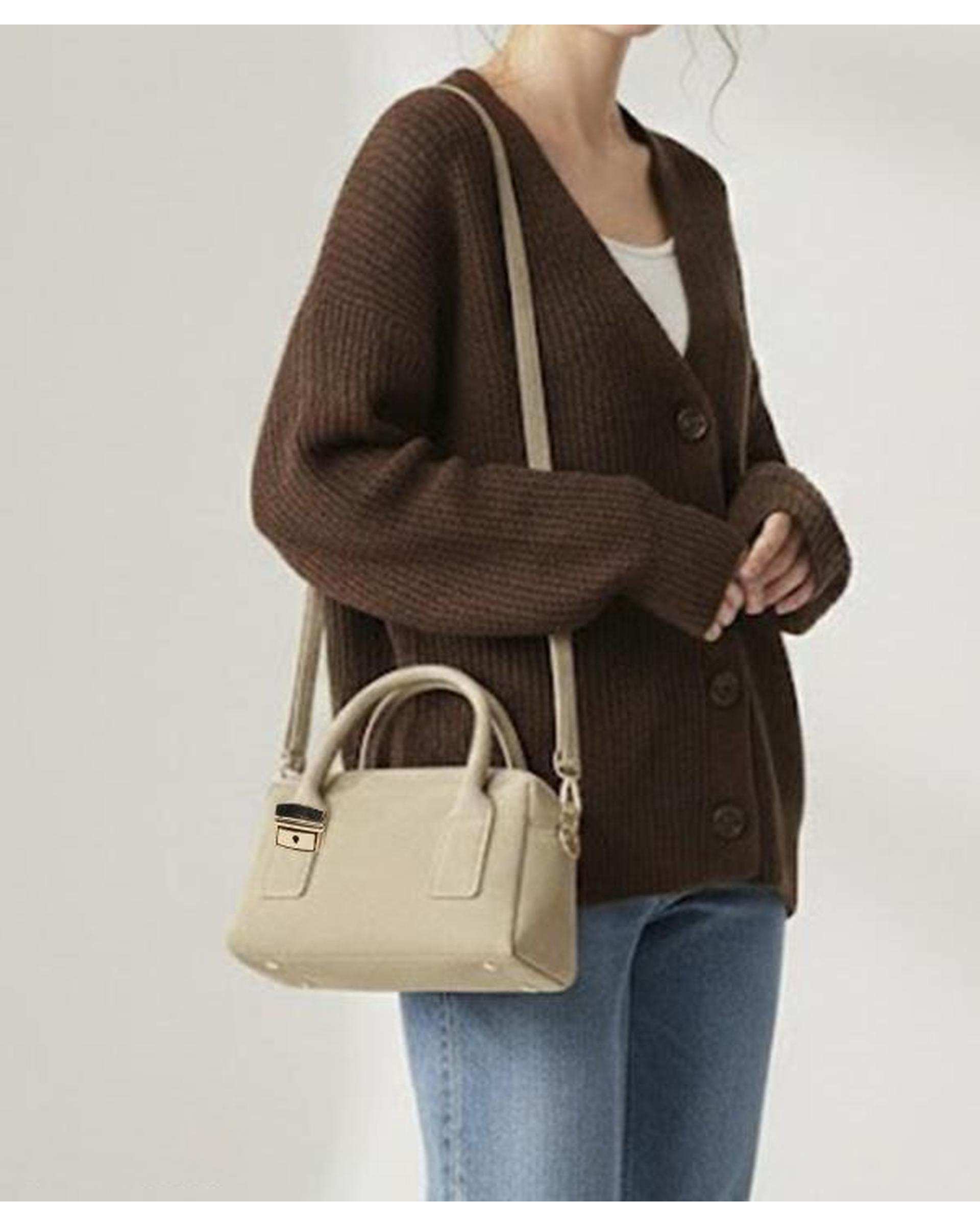 کیف دستی زنانه کرم بیسراک Bisrak مدل SL-117710