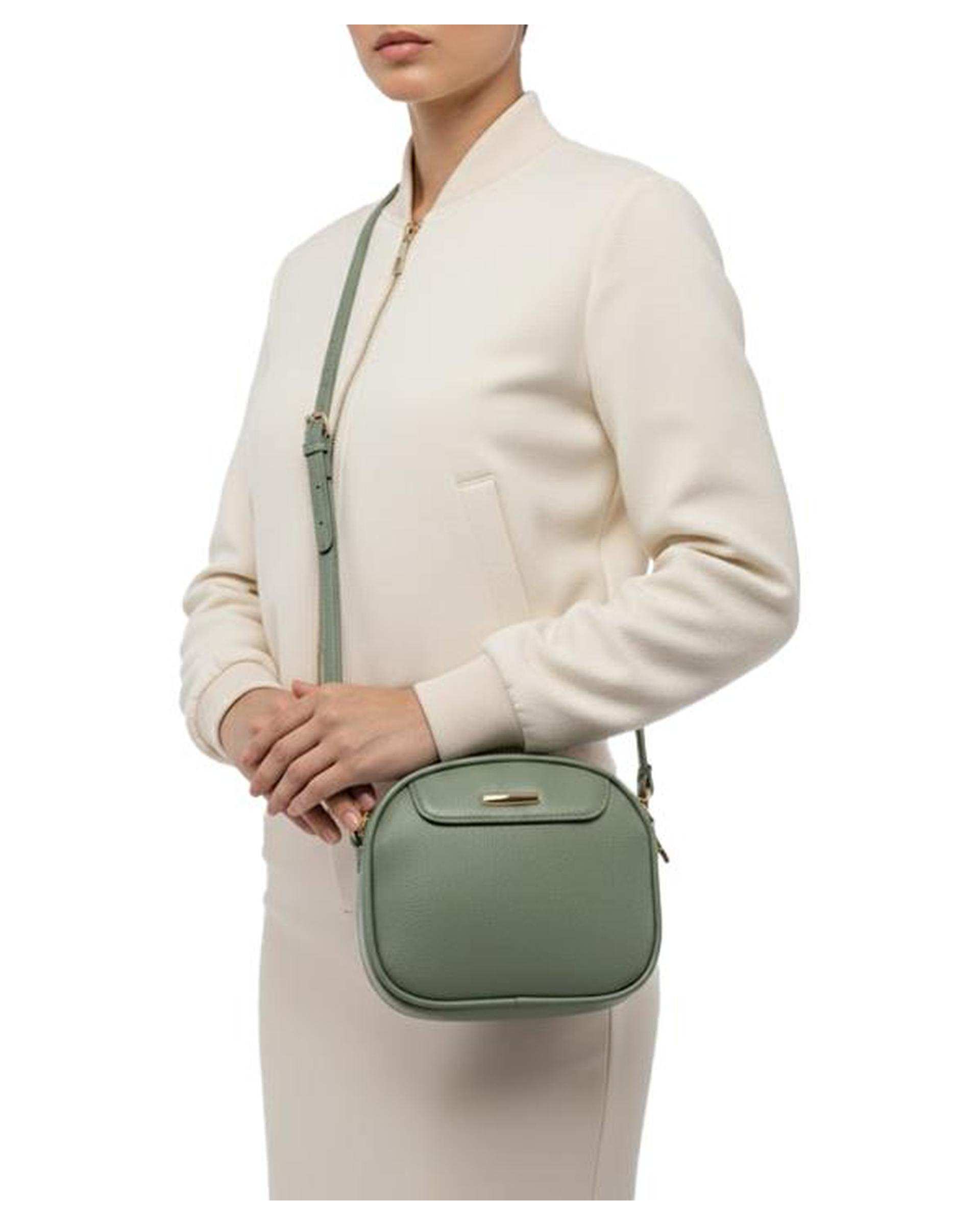 کیف دوشی زنانه سبز مغز پسته ای بیسراک Bisrak مدل SL-117714