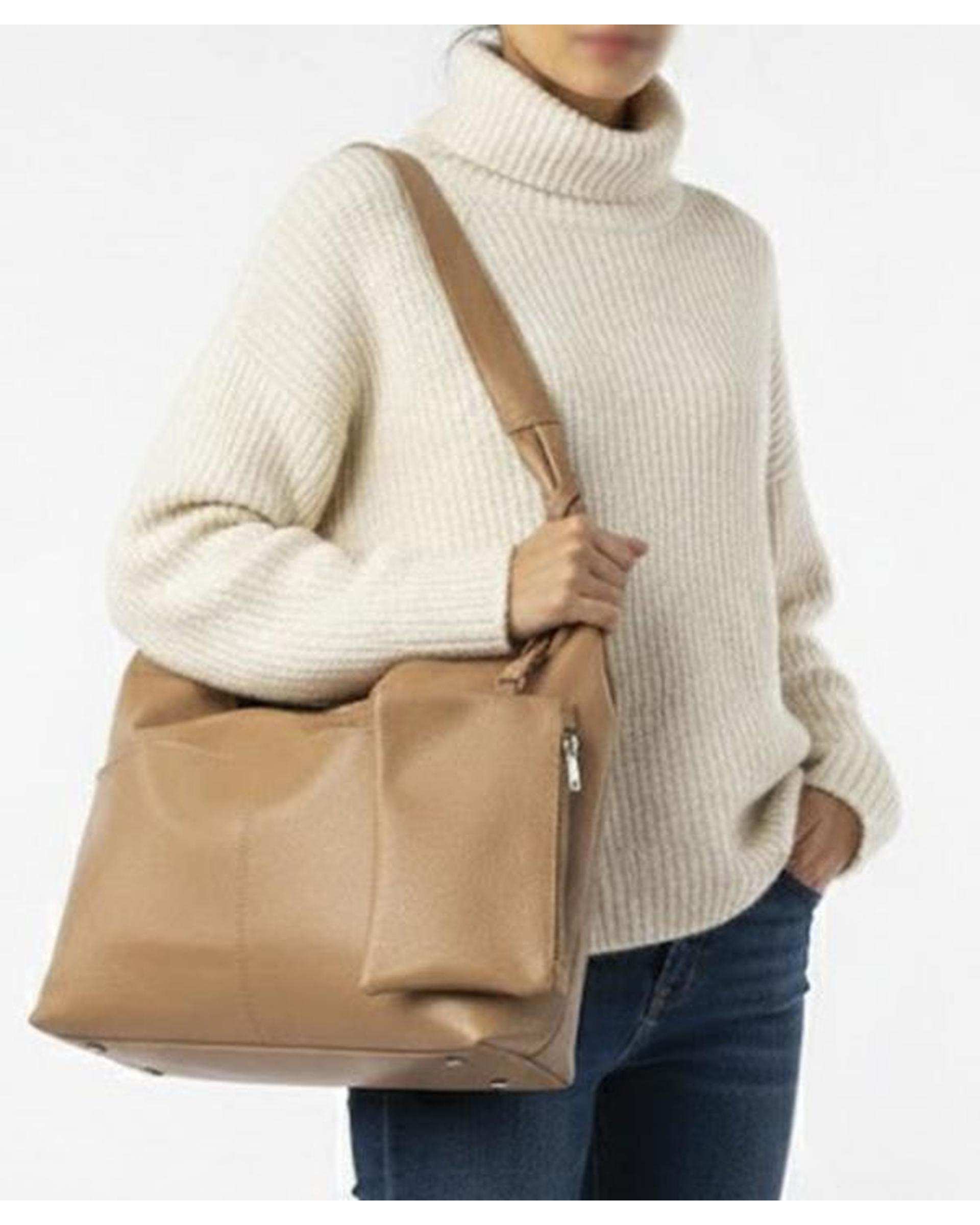 کیف دوشی زنانه نسکافه ای بیسراک Bisrak مدل SL-119072