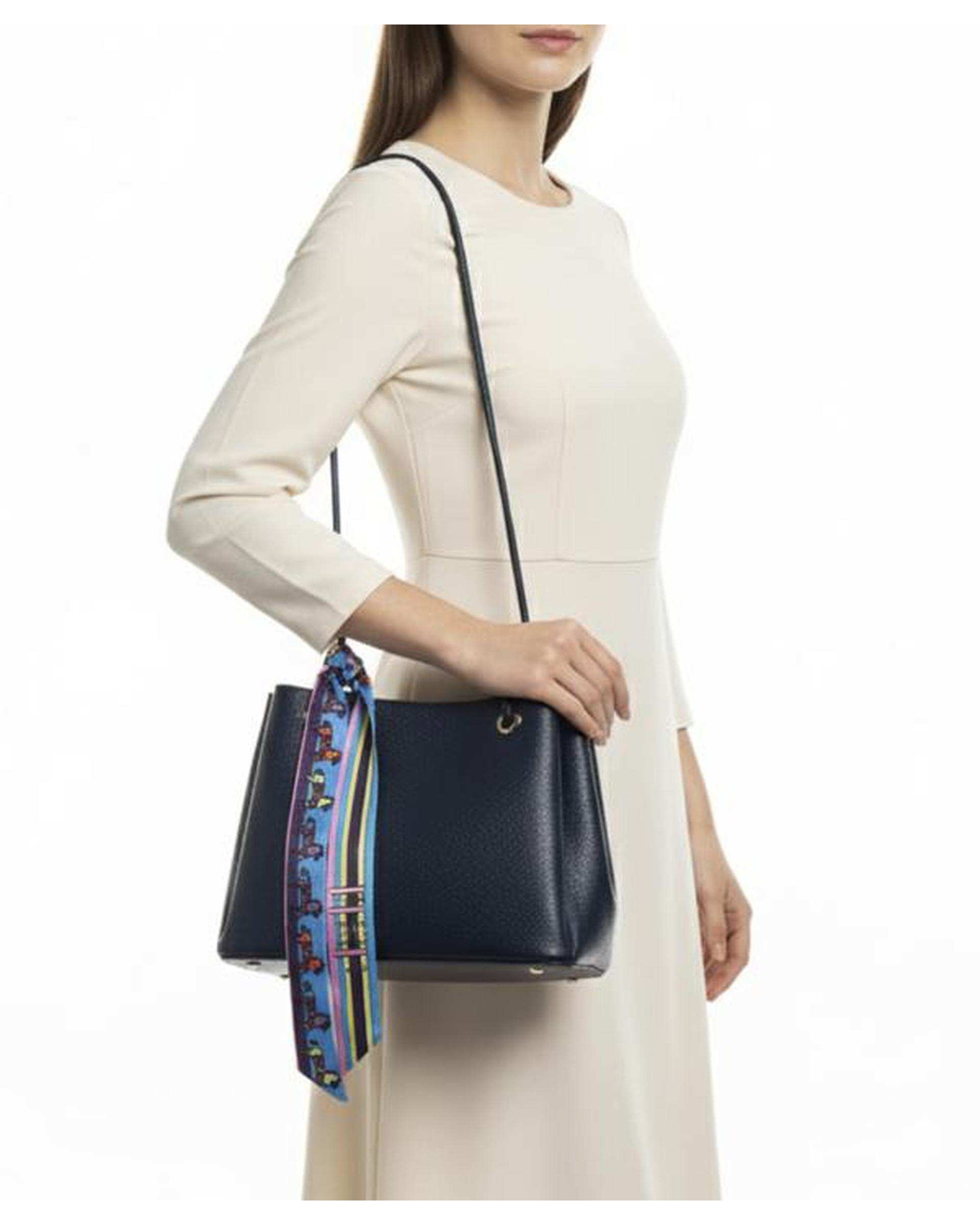 کیف دوشی زنانه سرمه ای بیسراک Bisrak مدل SL-119181