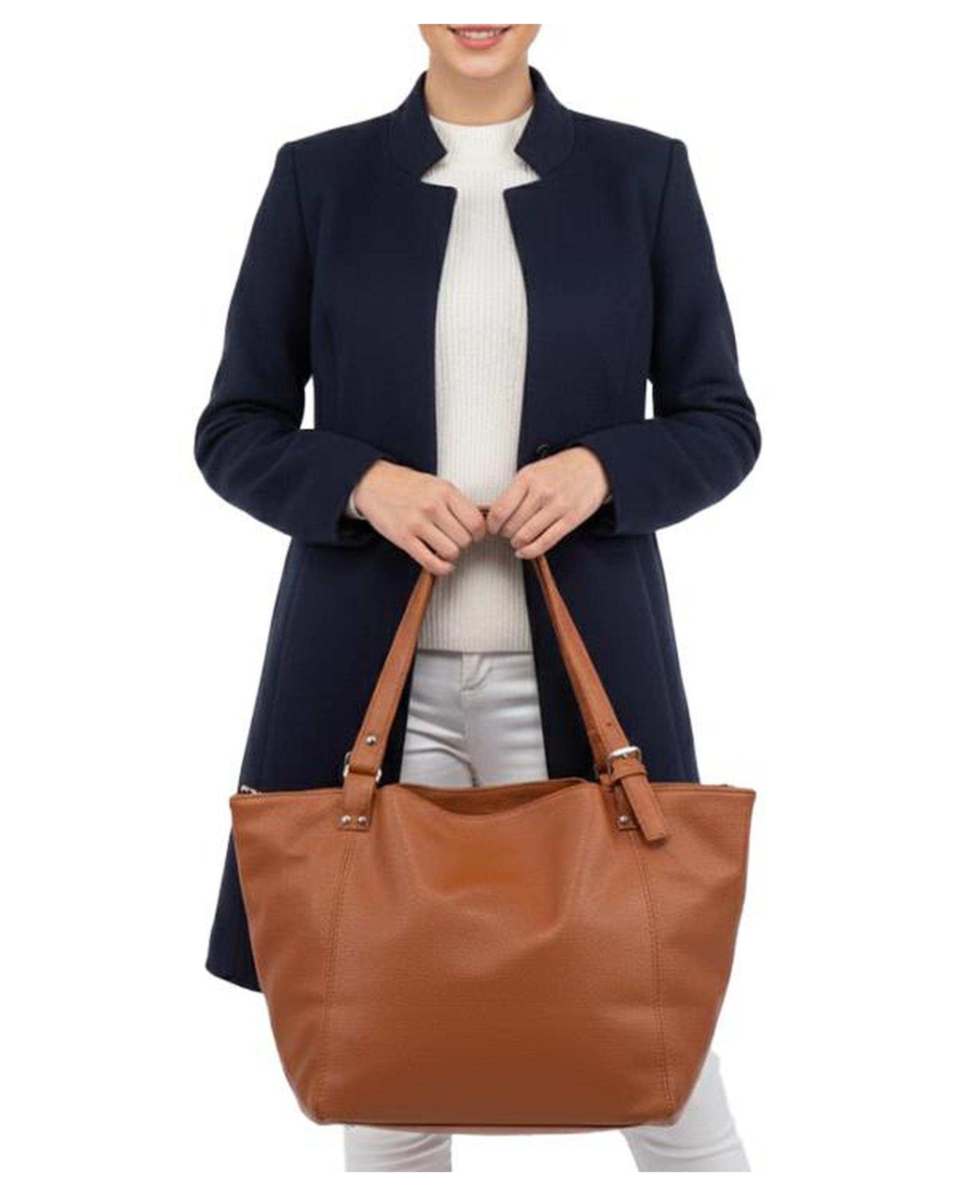 کیف دوشی زنانه عسلی بیسراک Bisrak مدل SL-119240